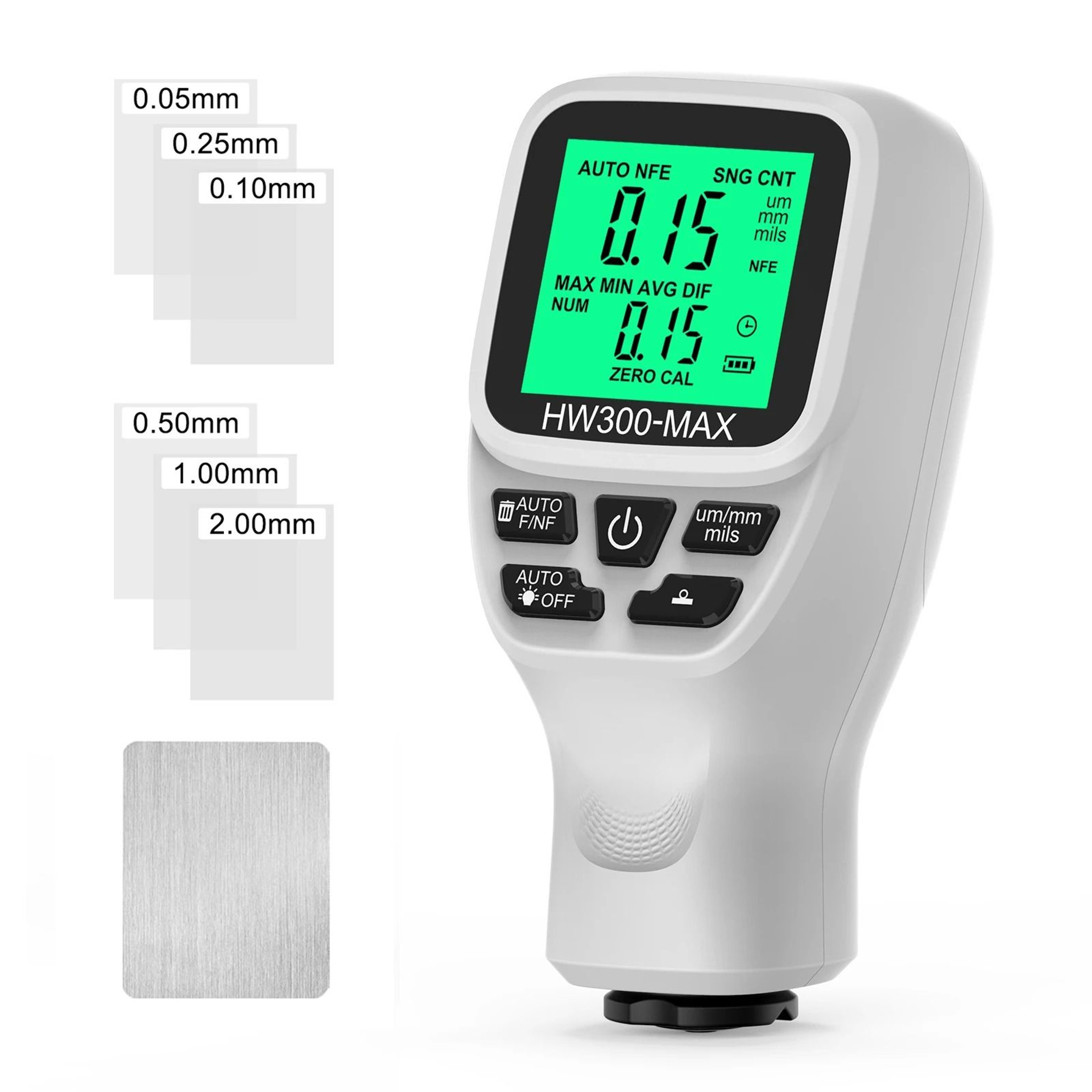 HW300 Digital Car Paint Coating Thickness Gauge 6