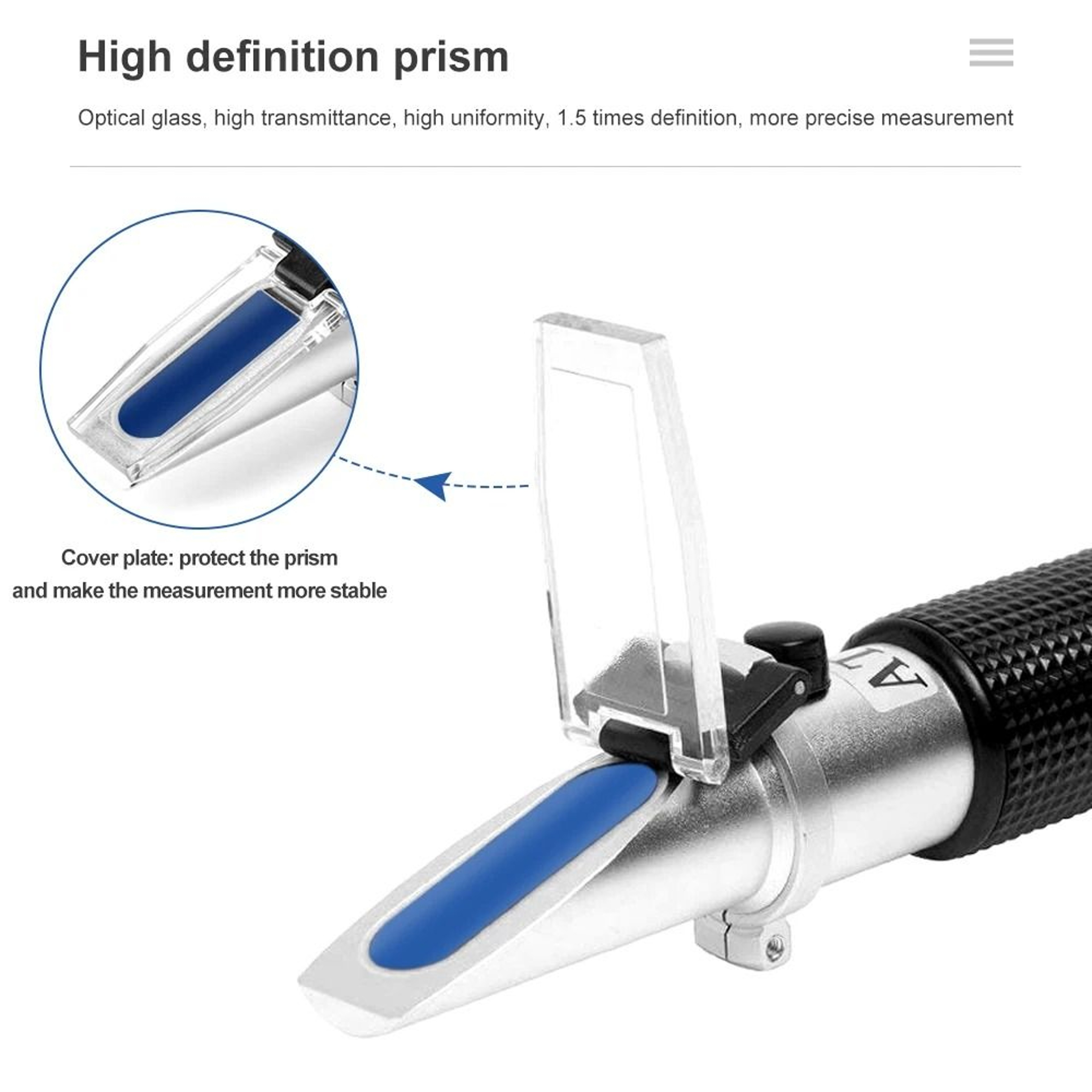 Handheld 080 Alcohol Refractometer ATC Spirits Concentration Tester Without Box 7