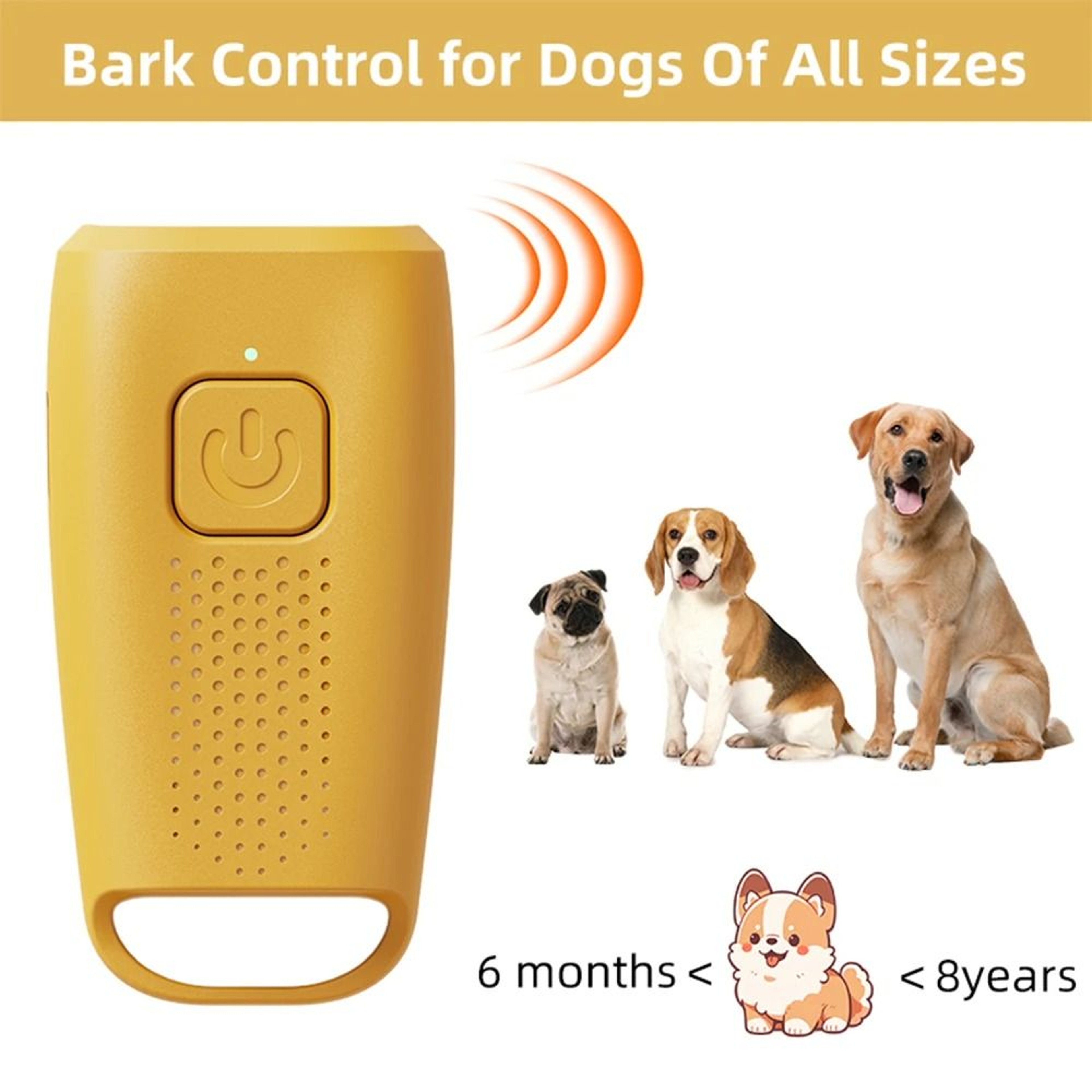 Mini Ultrasonic Dog Bark Deterrent With LED Flashlight And USBC Rechargeable Battery 5
