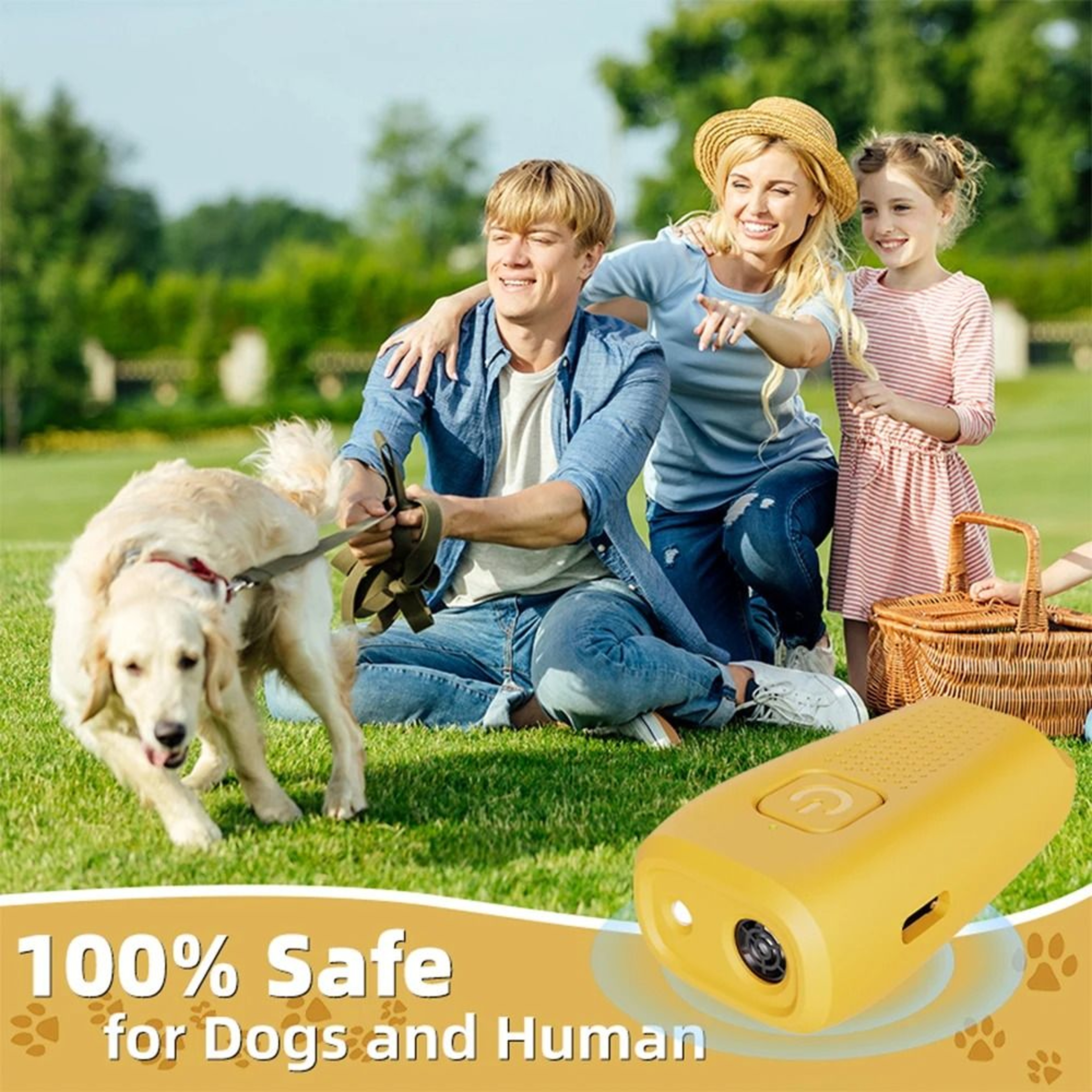 Mini Ultrasonic Dog Bark Deterrent With LED Flashlight And USBC Rechargeable Battery 9