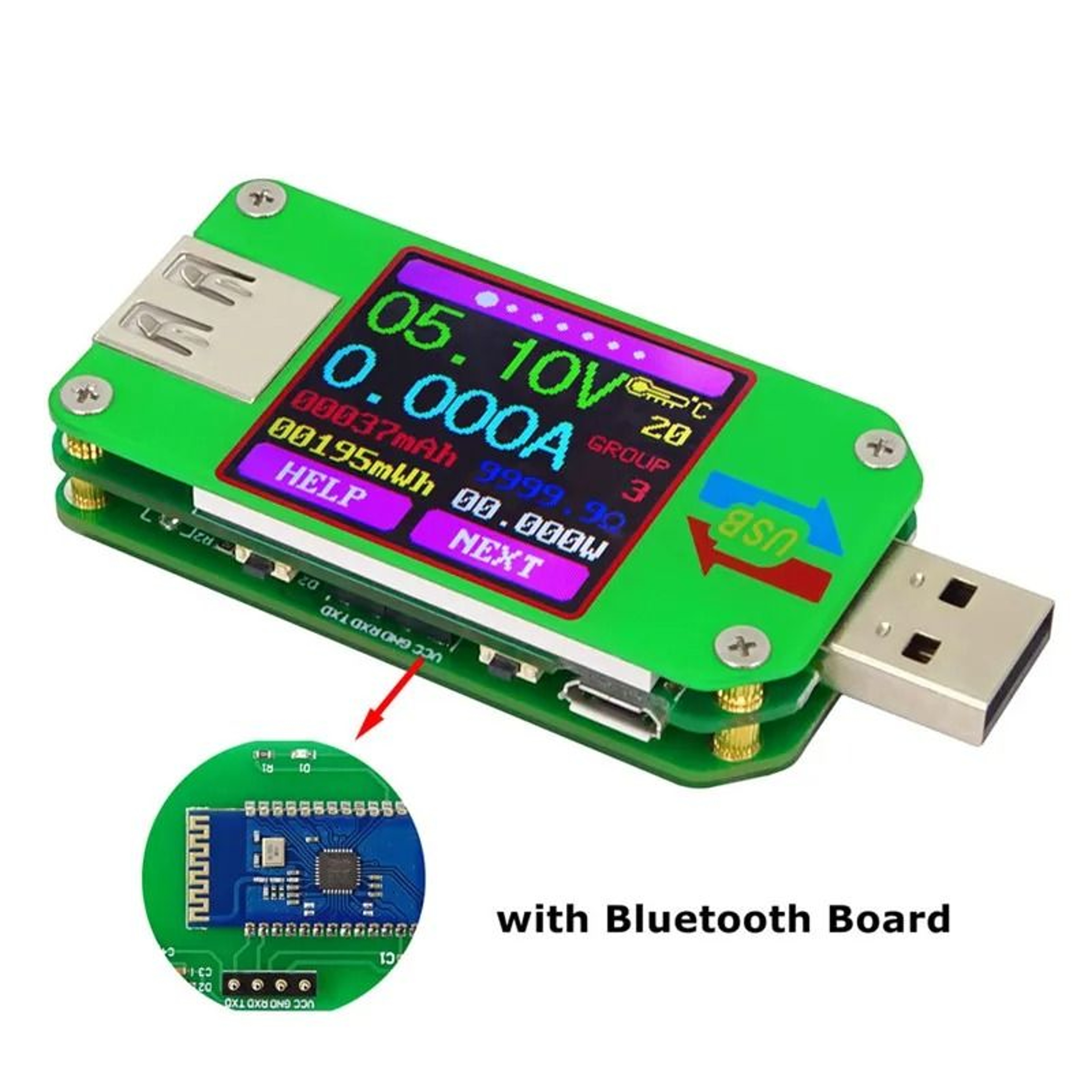 UM24 UM25 UM34 Digital USB TypeC Power Tester Color LCD Voltmeter Ammeter 8