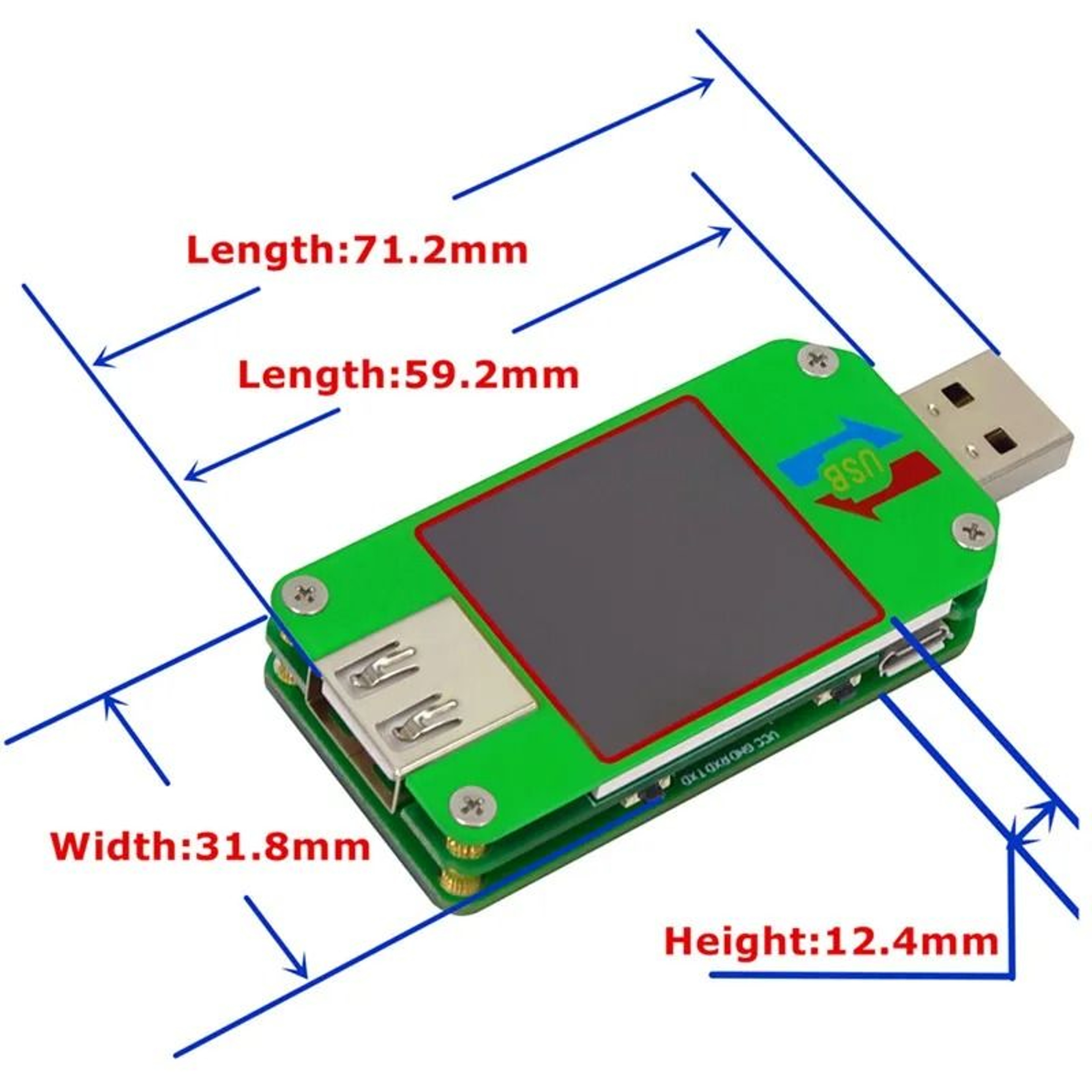 UM24 UM25 UM34 Digital USB TypeC Power Tester Color LCD Voltmeter Ammeter 7