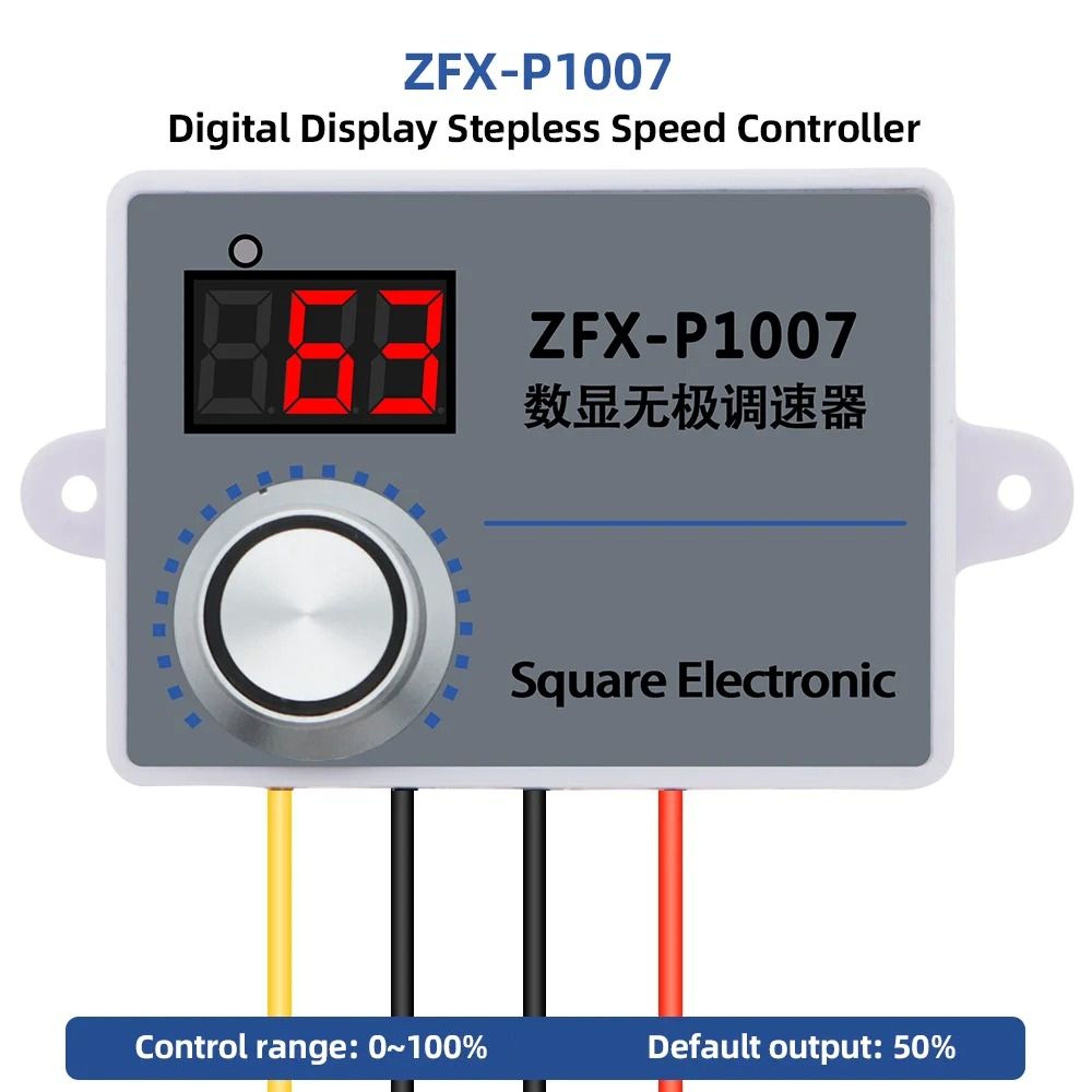 ZFXP1007 Waterproof Digital Motor Speed Controller 500W 220V Stepless Regulator 0