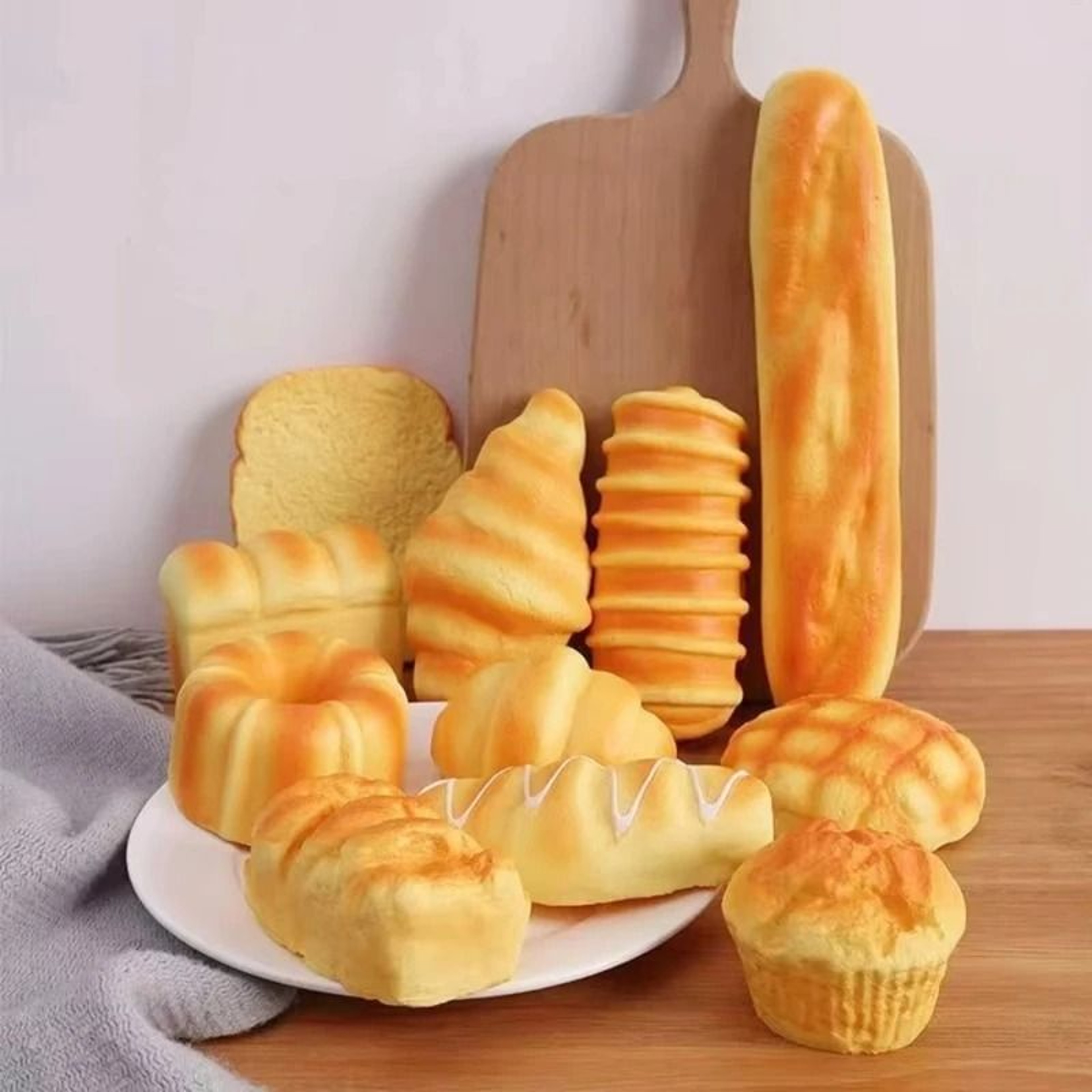 Realistic Food Squishy Toy Slow Rising Bread Toast And Donut Stress Relief Squeeze Toy 0