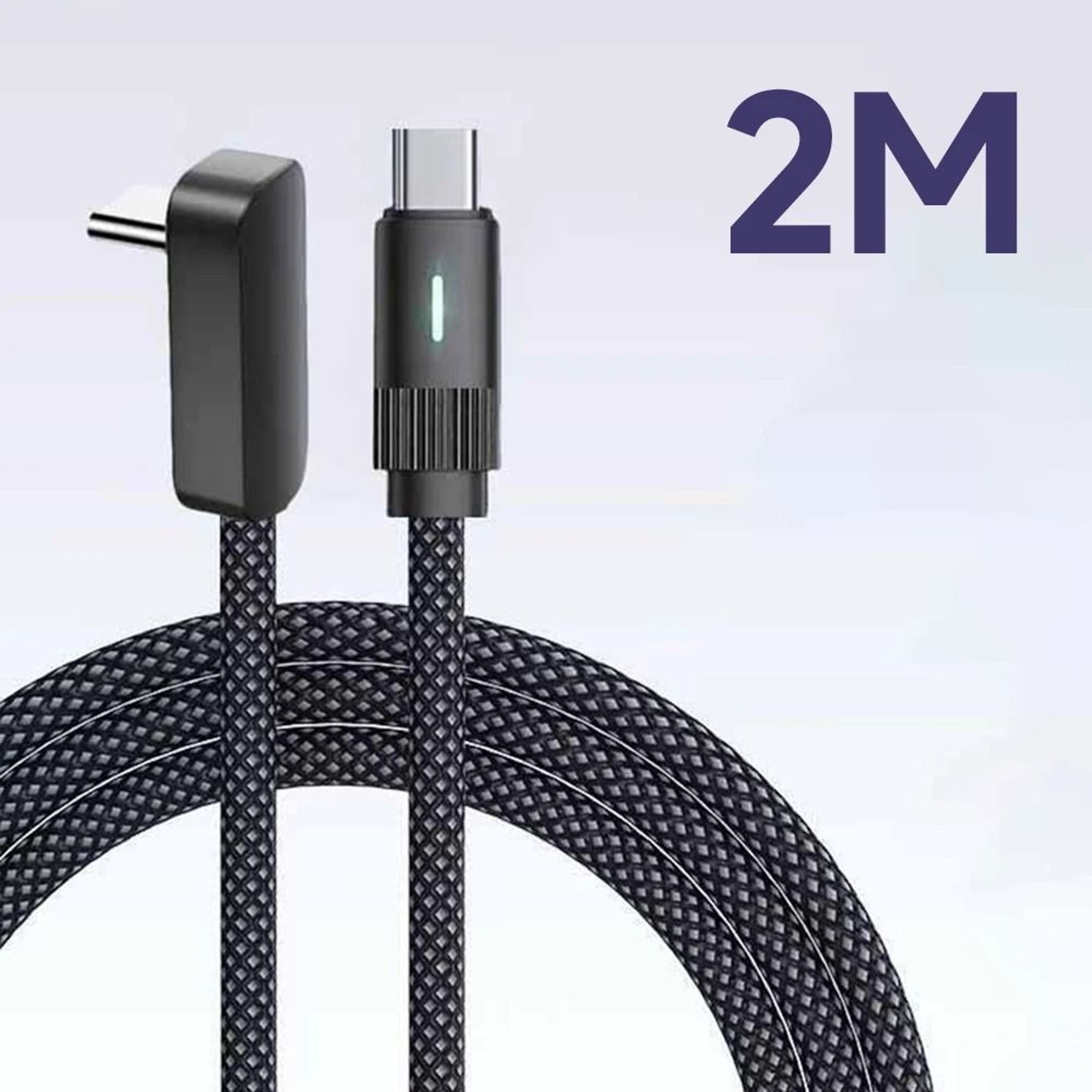 100W LShape USBC To USBC Flat Fast Charging Cable For IPhone 15 16 17 Huawei OPPO And Honor 3
