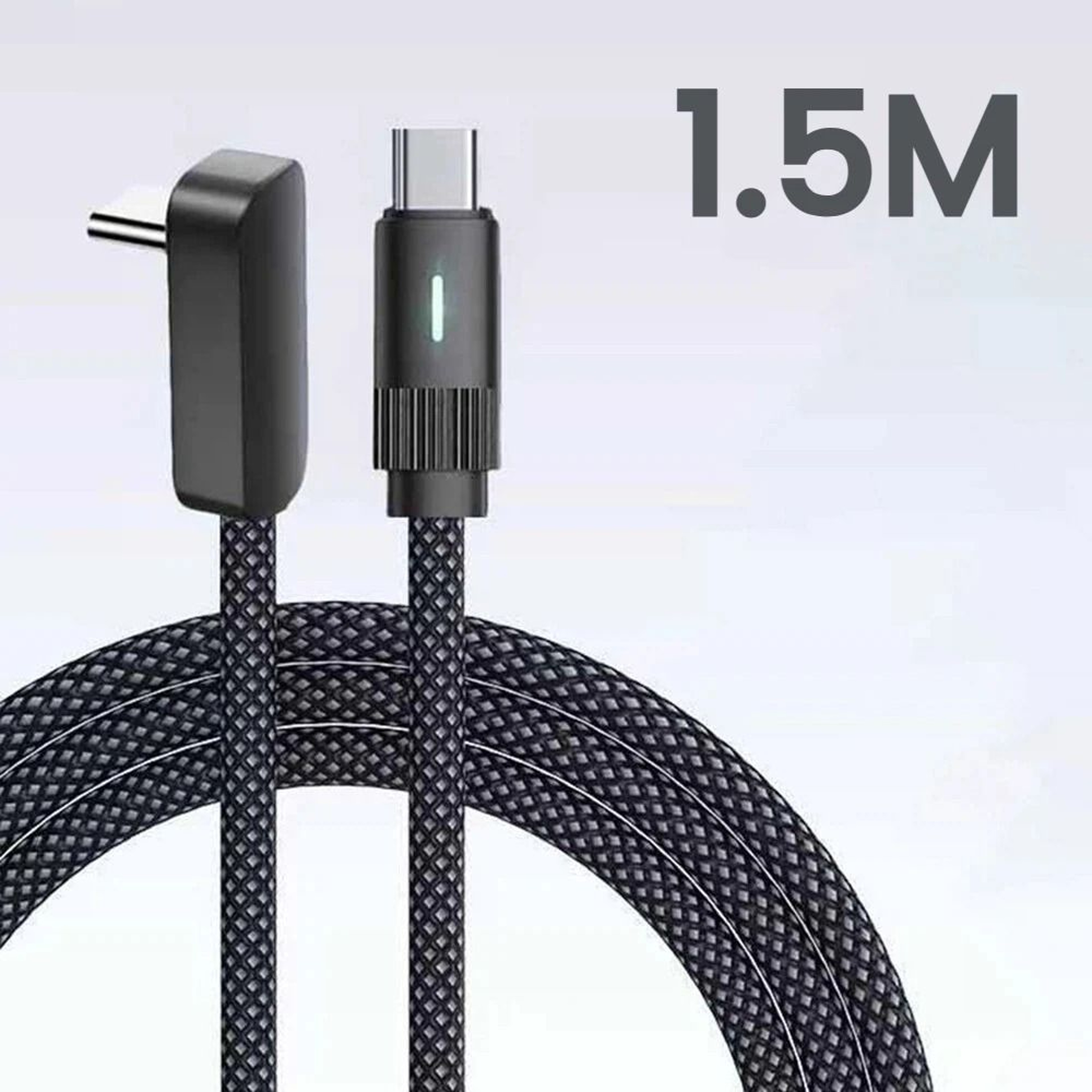 100W LShape USBC To USBC Flat Fast Charging Cable For IPhone 15 16 17 Huawei OPPO And Honor 2