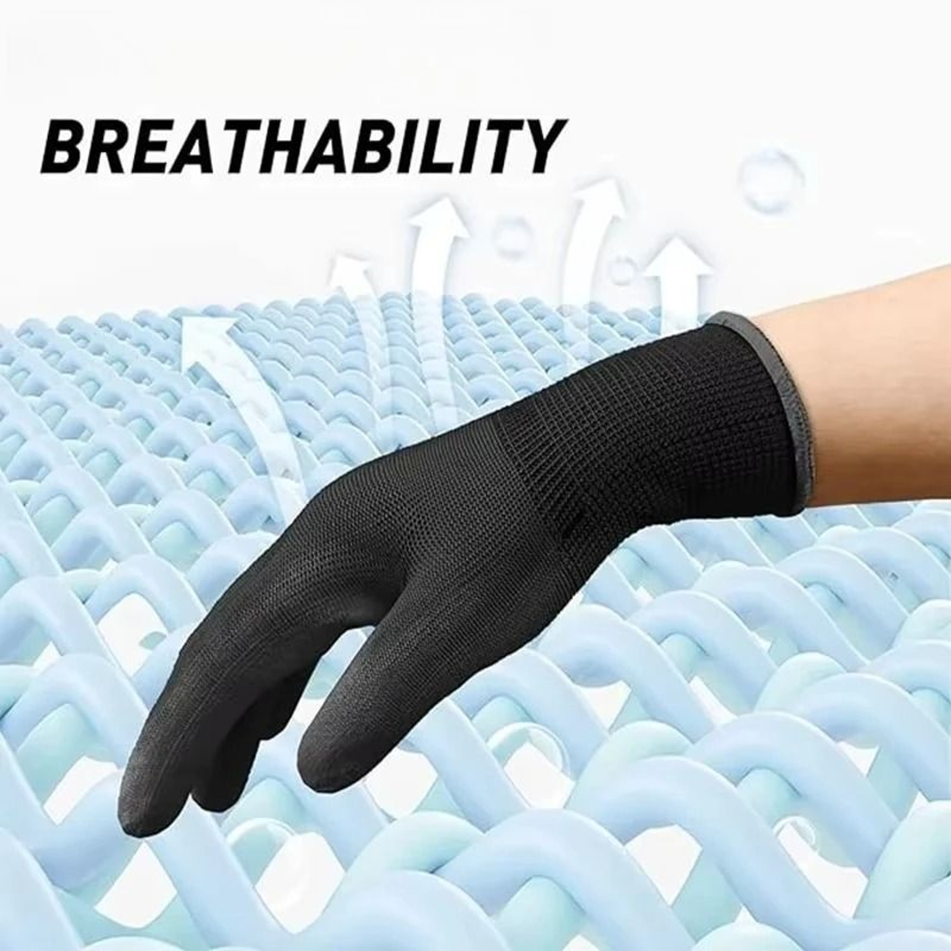 Black PU Coated AntiSlip Work Gloves For Gardening Automotive Repair And Machinery 14