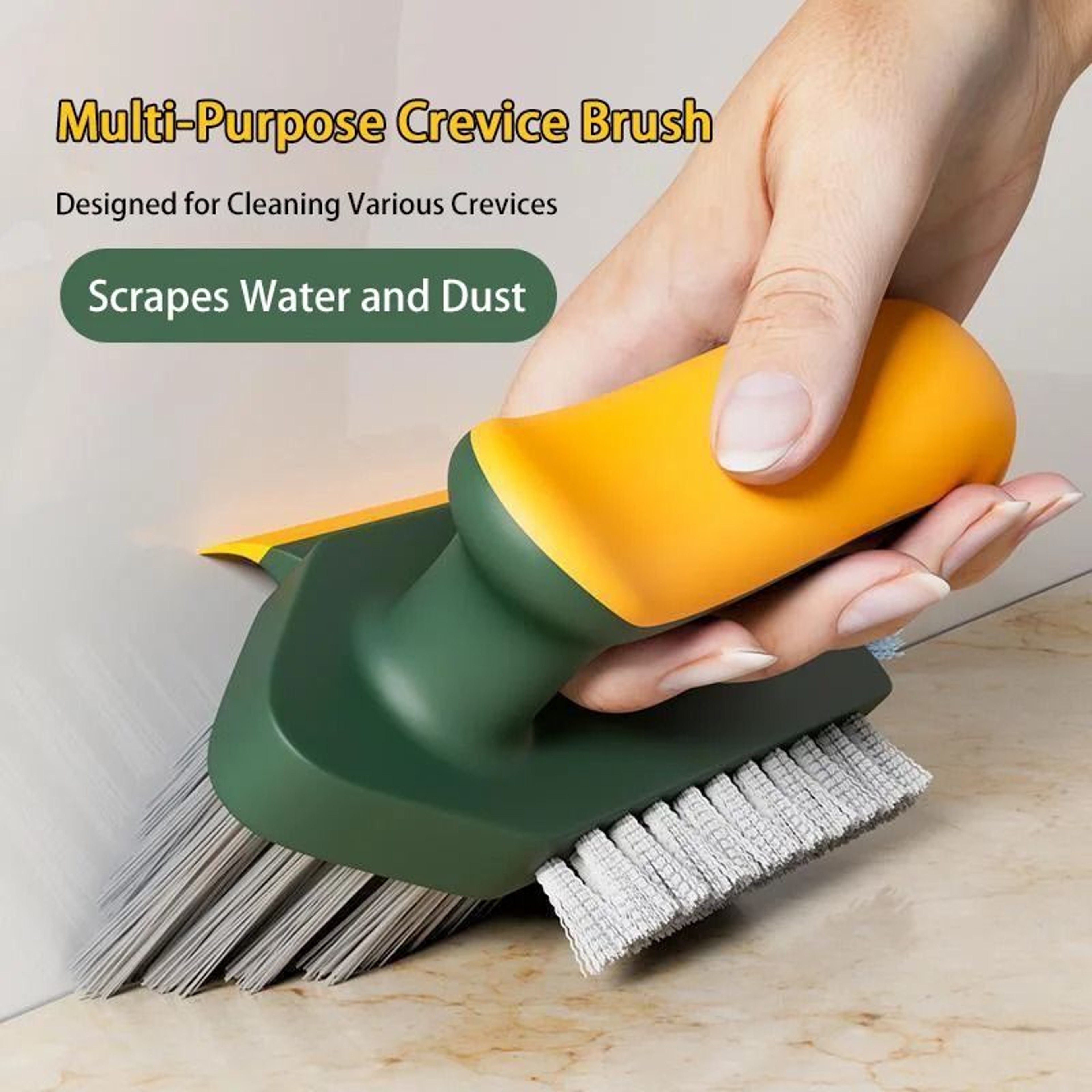 4in1 Multifunctional Gap Cleaning Brush With Squeegee And Glass Scraper 1