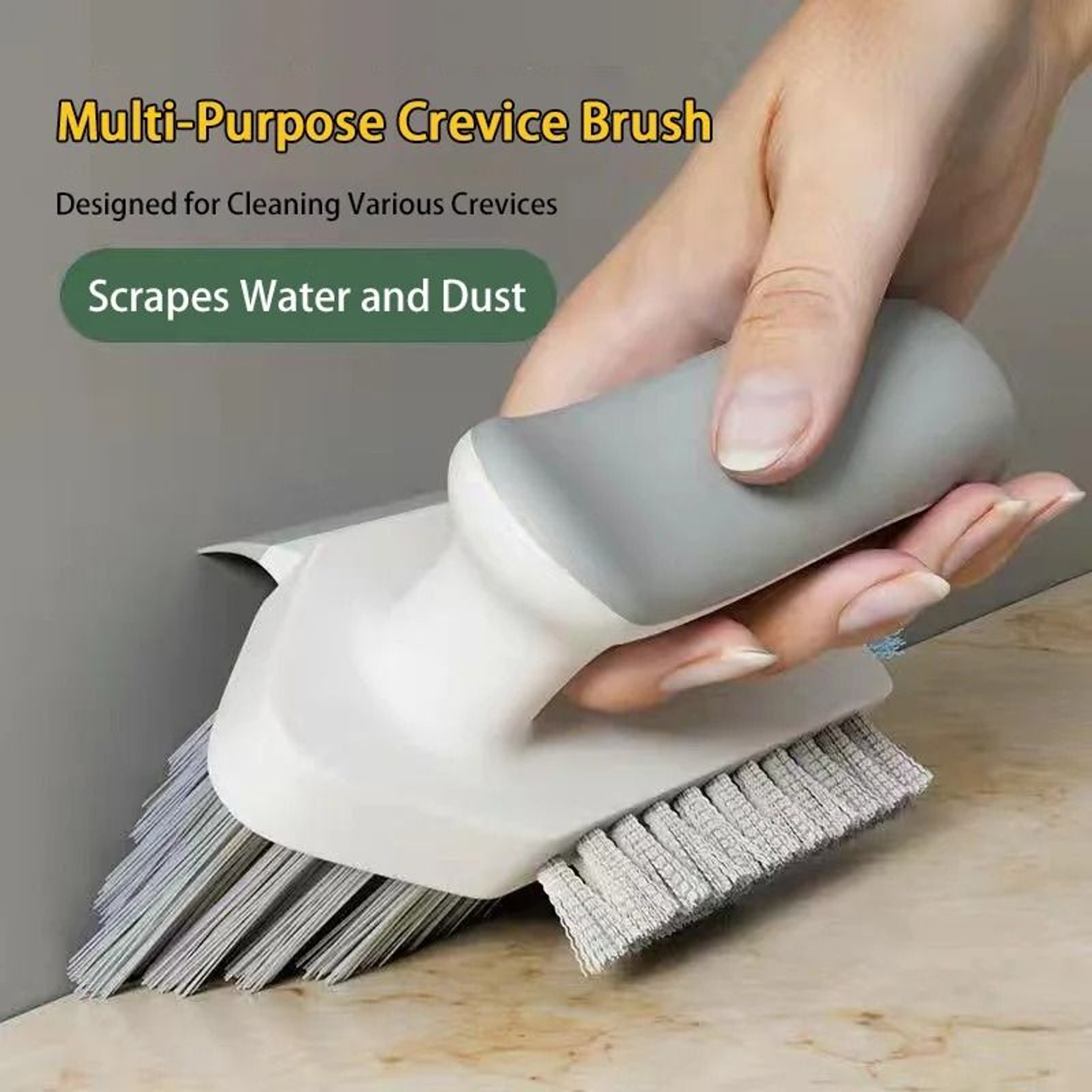 4in1 Multifunctional Gap Cleaning Brush With Squeegee And Glass Scraper 4