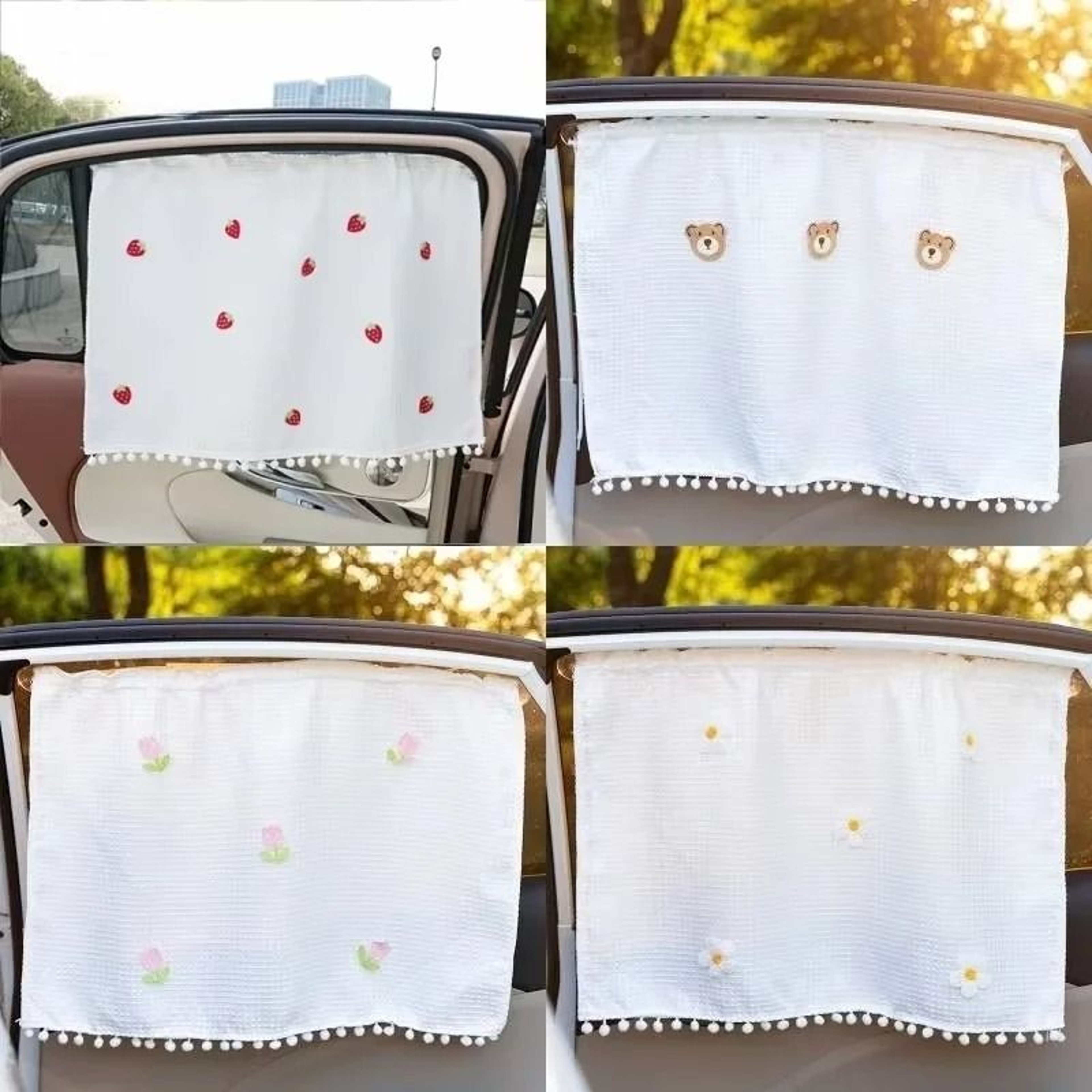 Cartoon Car Side Window Sunshade With Suction Cups UV Protection Curtain For Kids And Babies 11