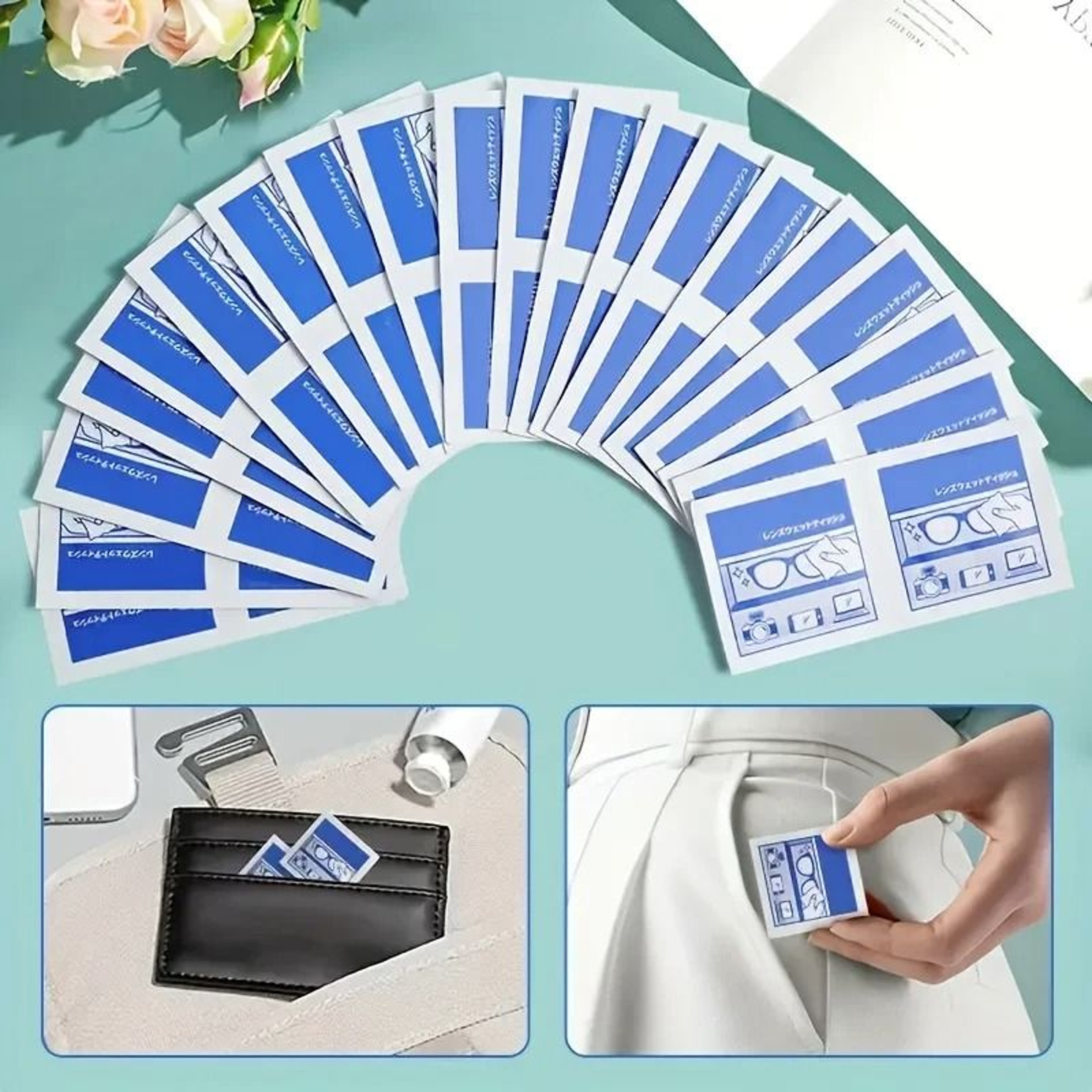 100Pack Disposable Eyeglass Cleaning Wipes Individually Wrapped Lens And Screen Cleaner 0