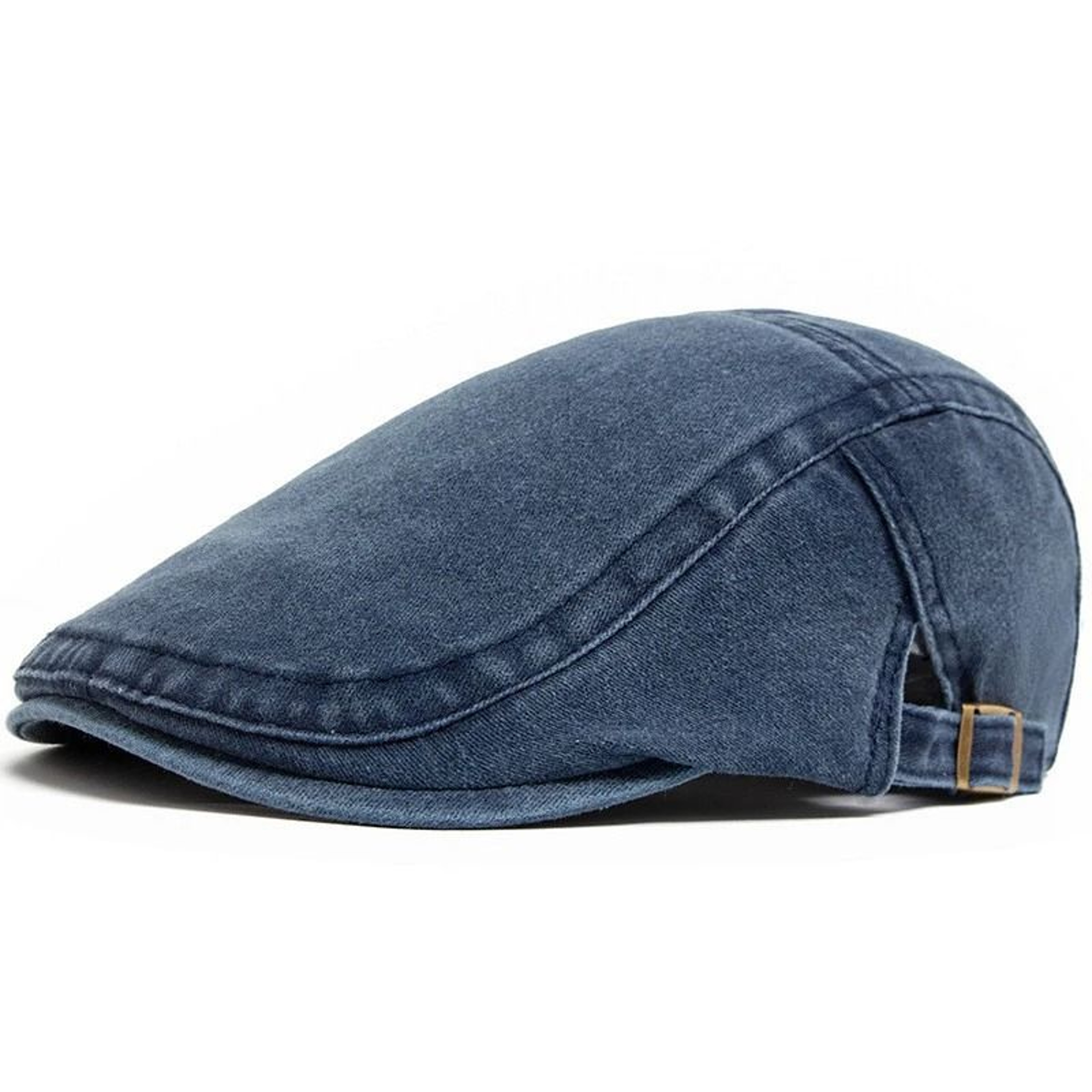 Vintage Washed Denim Newsboy Cap Retro Beret Painter Hat With Short Brim 2