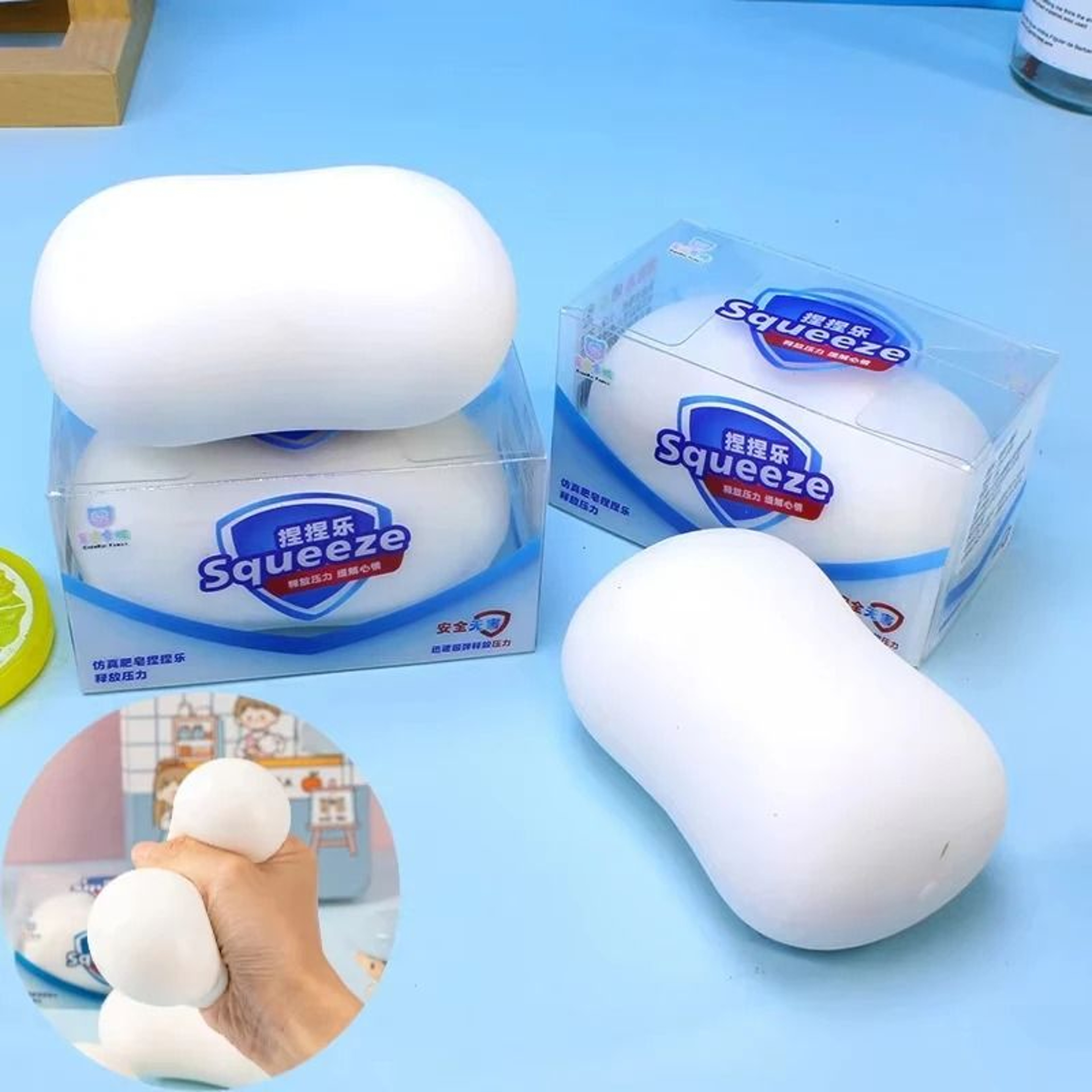 Soap Ball Squishy Stress Ball Sensory Fidget Toy With Crunchy ASMR Filling 1