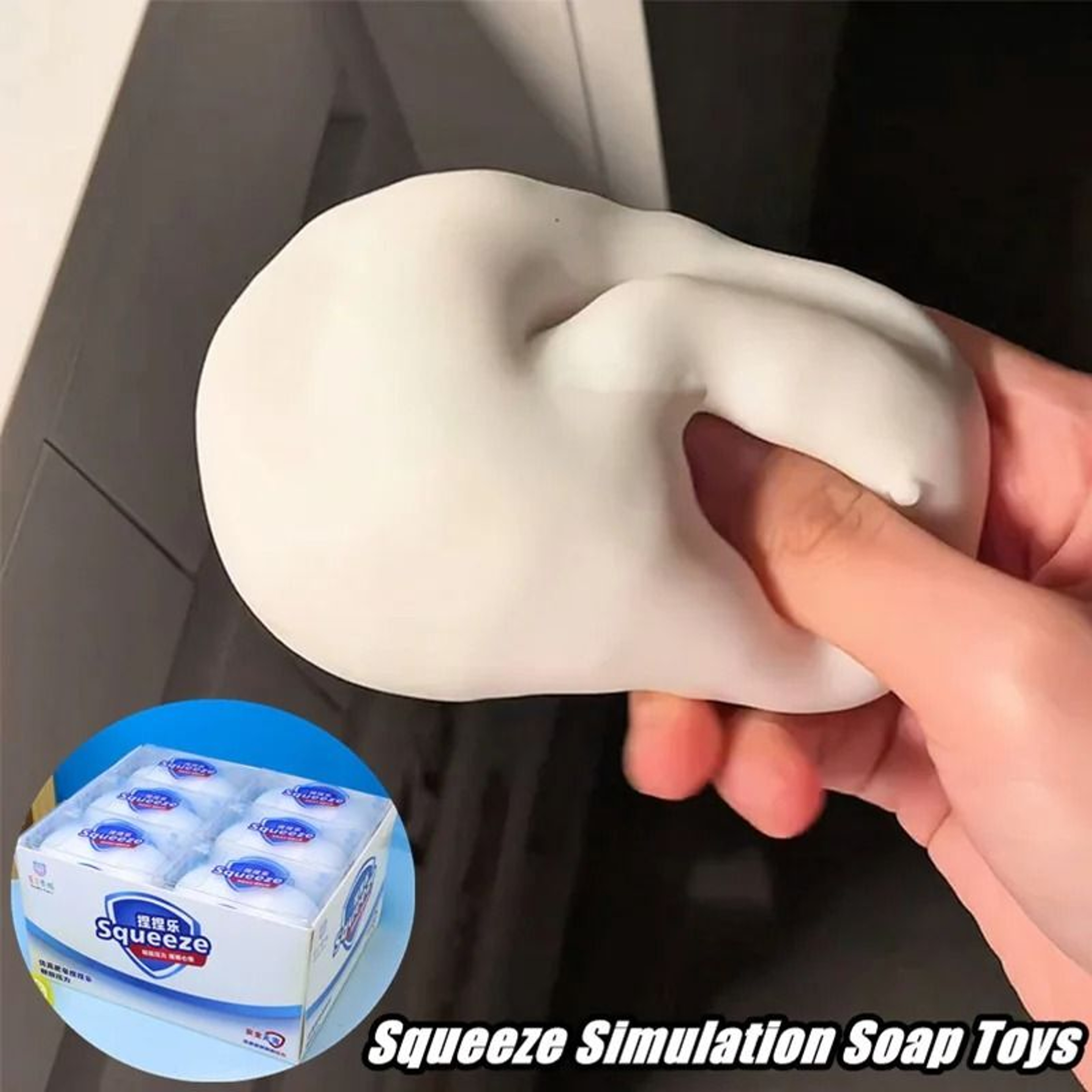 Soap Ball Squishy Stress Ball Sensory Fidget Toy With Crunchy ASMR Filling 7