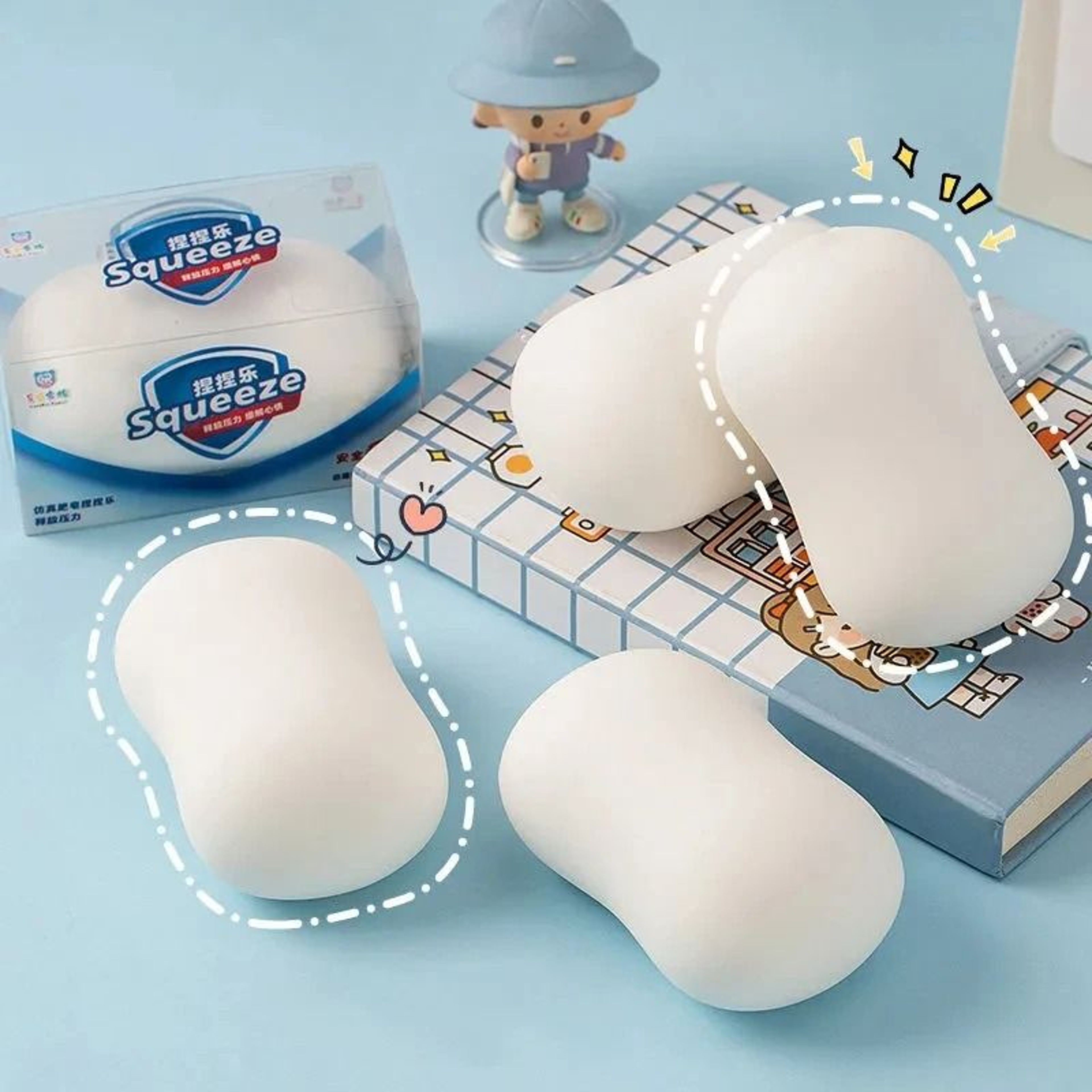 Soap Ball Squishy Stress Ball Sensory Fidget Toy With Crunchy ASMR Filling 3