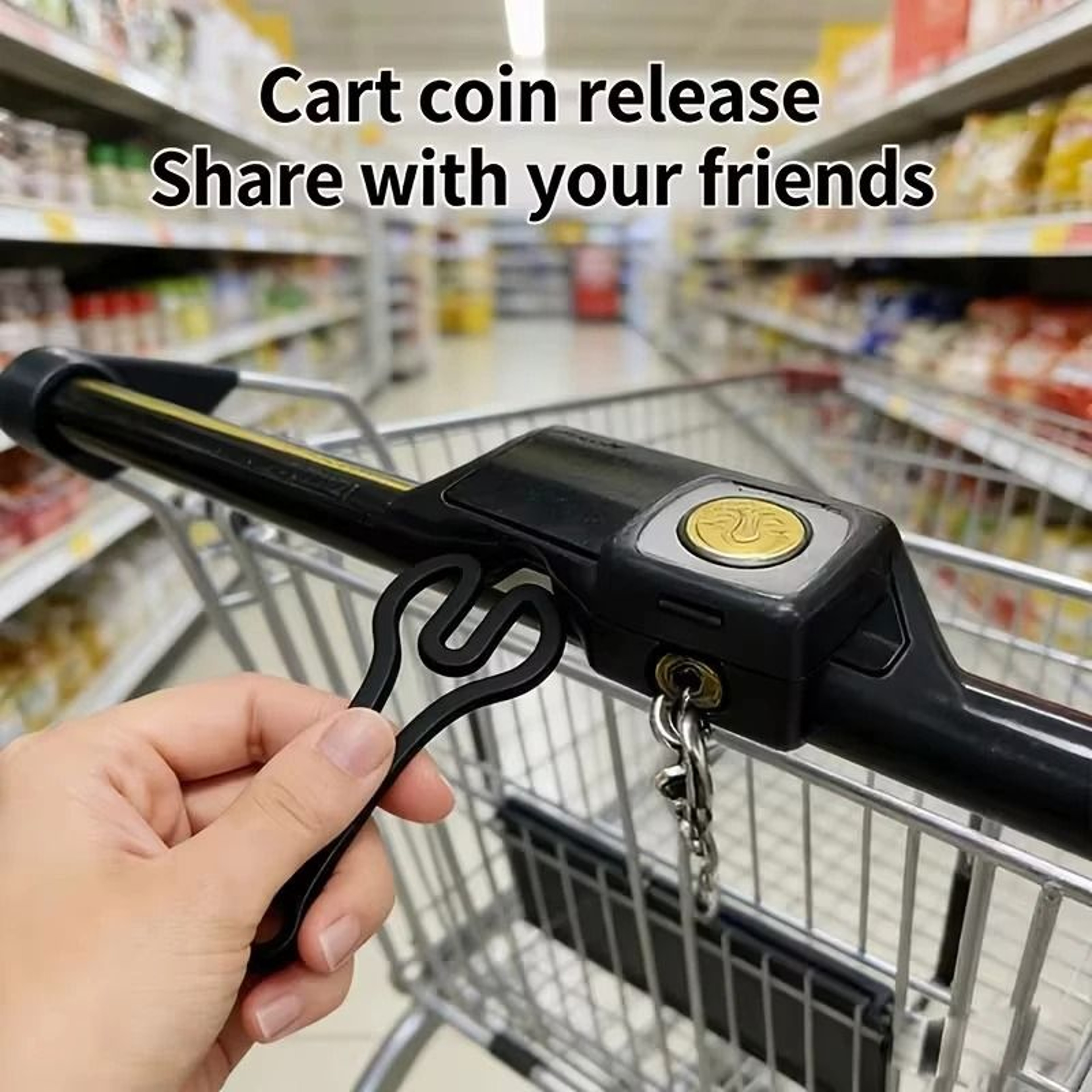 Reusable Shopping Cart Token Keychain Portable Supermarket Trolley Unlocking Tool 9
