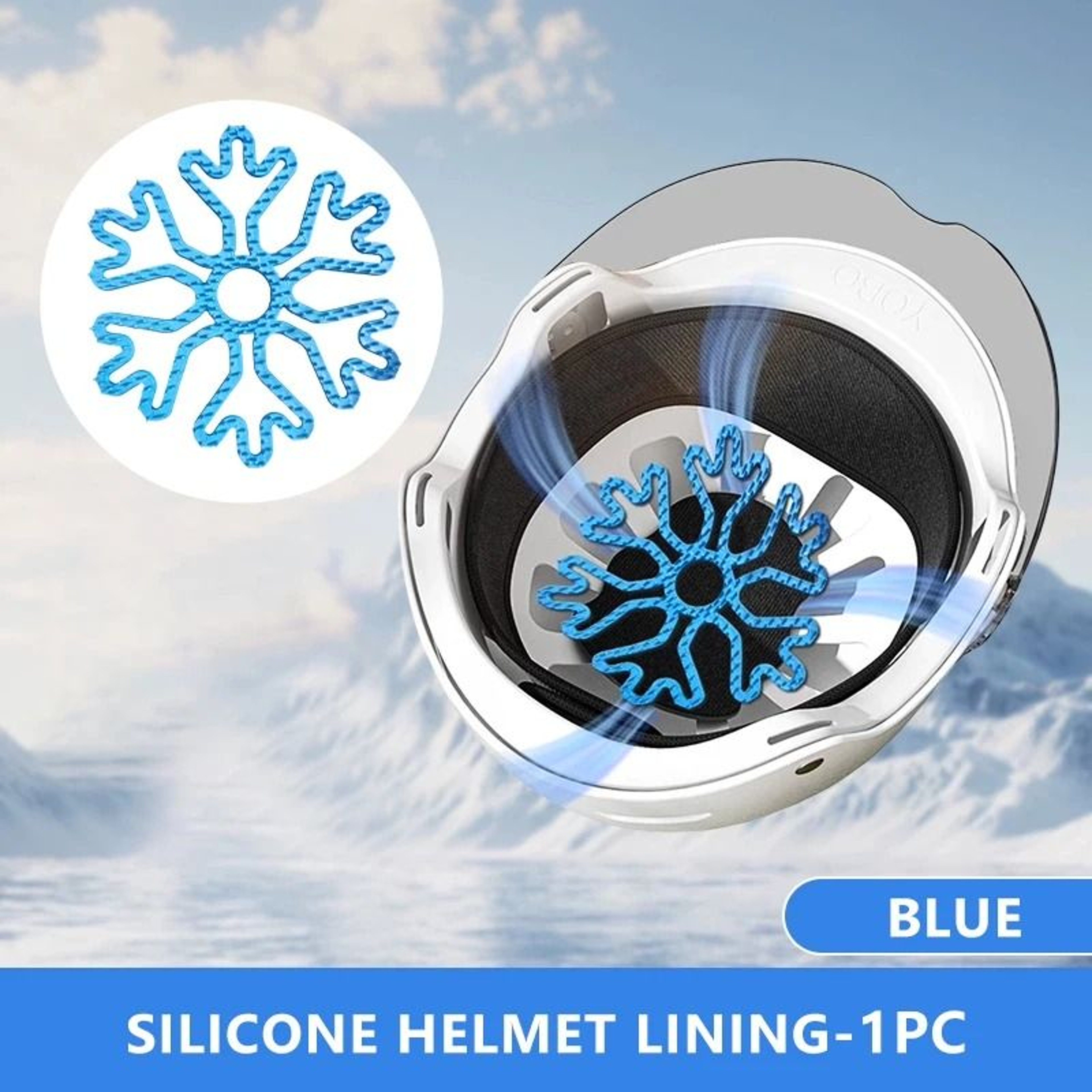 Flexible Silicone Motorcycle Helmet Inner Pad Breathable Comfort Liner 2