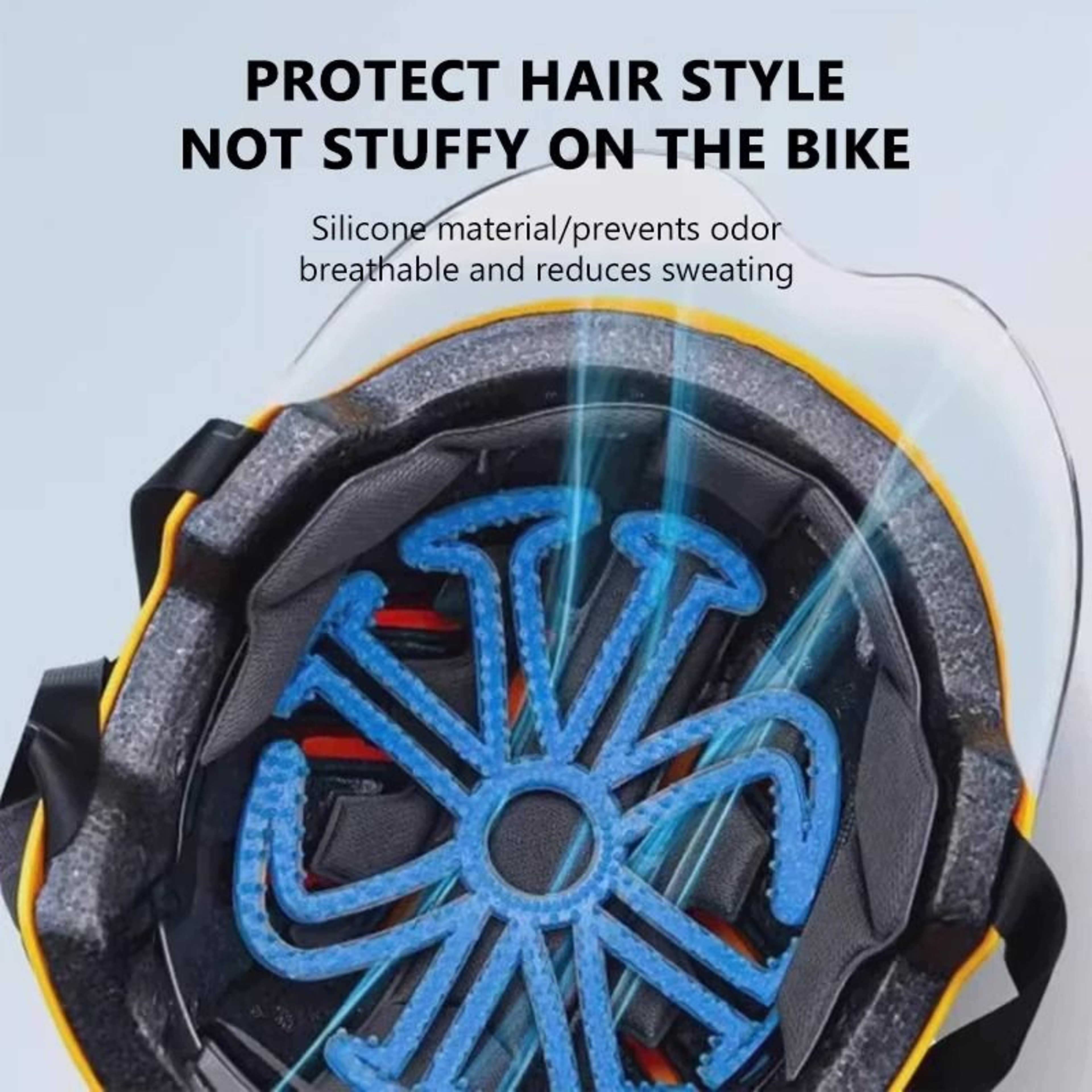 Flexible Silicone Motorcycle Helmet Inner Pad Breathable Comfort Liner 5