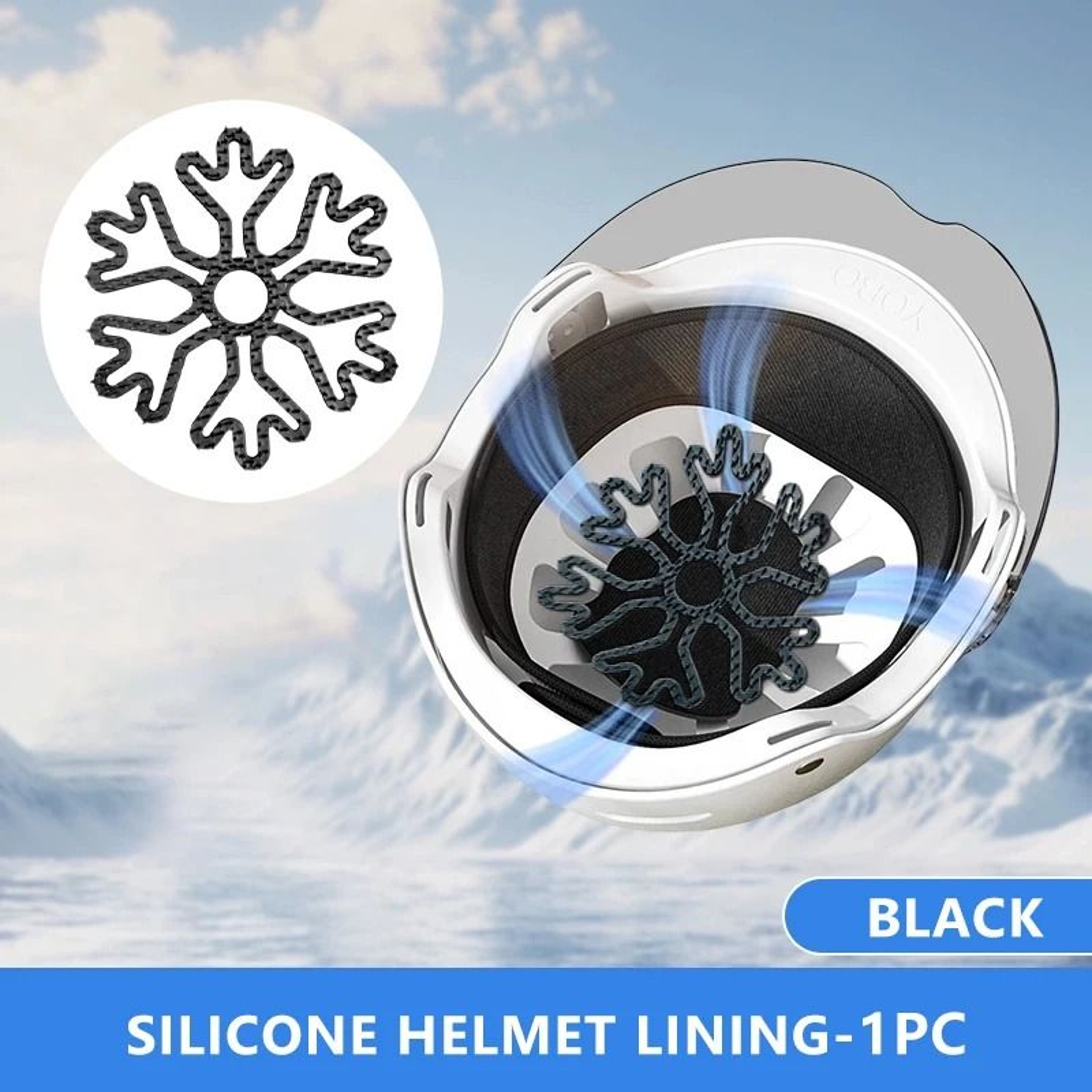 Flexible Silicone Motorcycle Helmet Inner Pad Breathable Comfort Liner 1