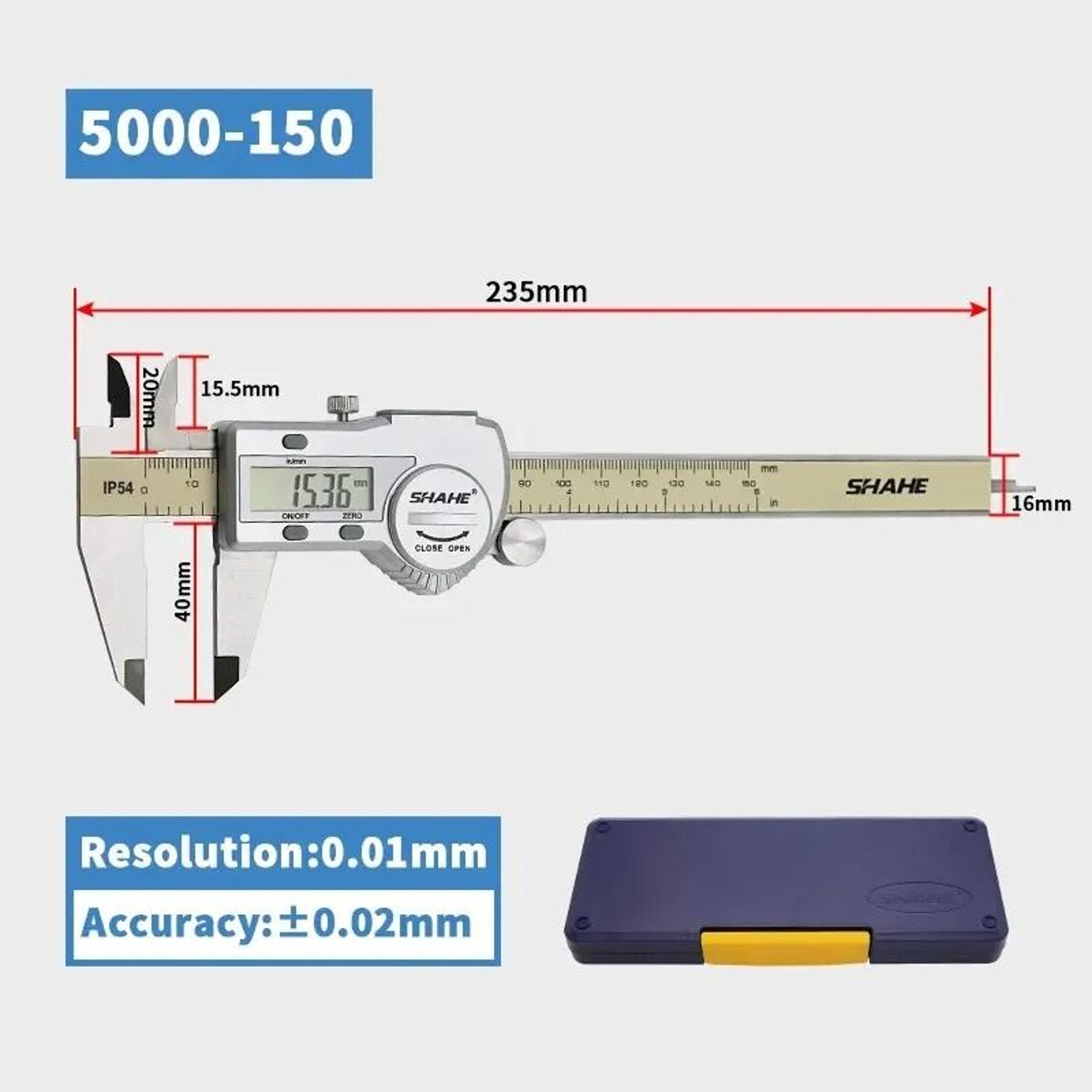 Precision Stainless Steel Digital Vernier Caliper LCD Display 10