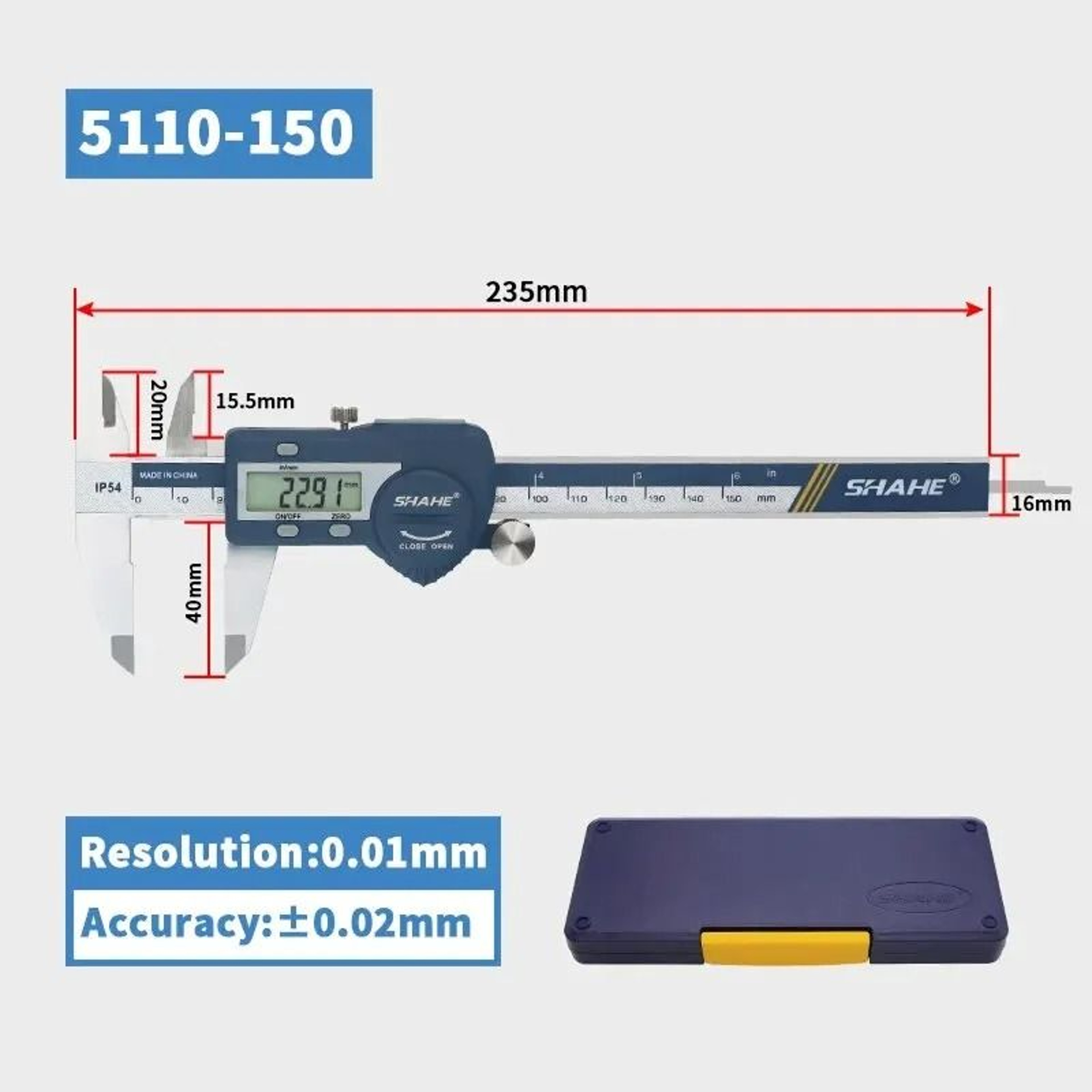 Precision Stainless Steel Digital Vernier Caliper LCD Display 3