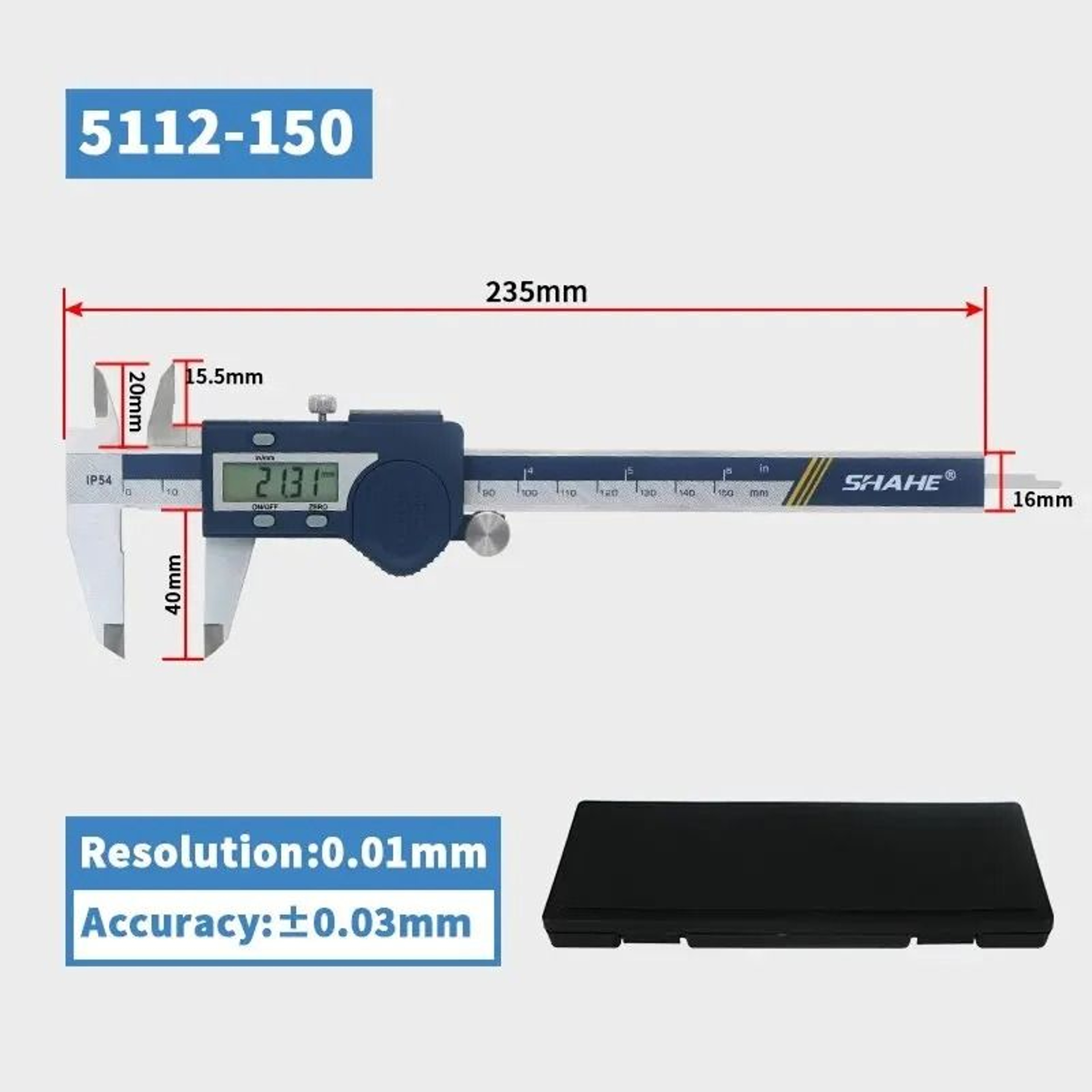 Precision Stainless Steel Digital Vernier Caliper LCD Display 1