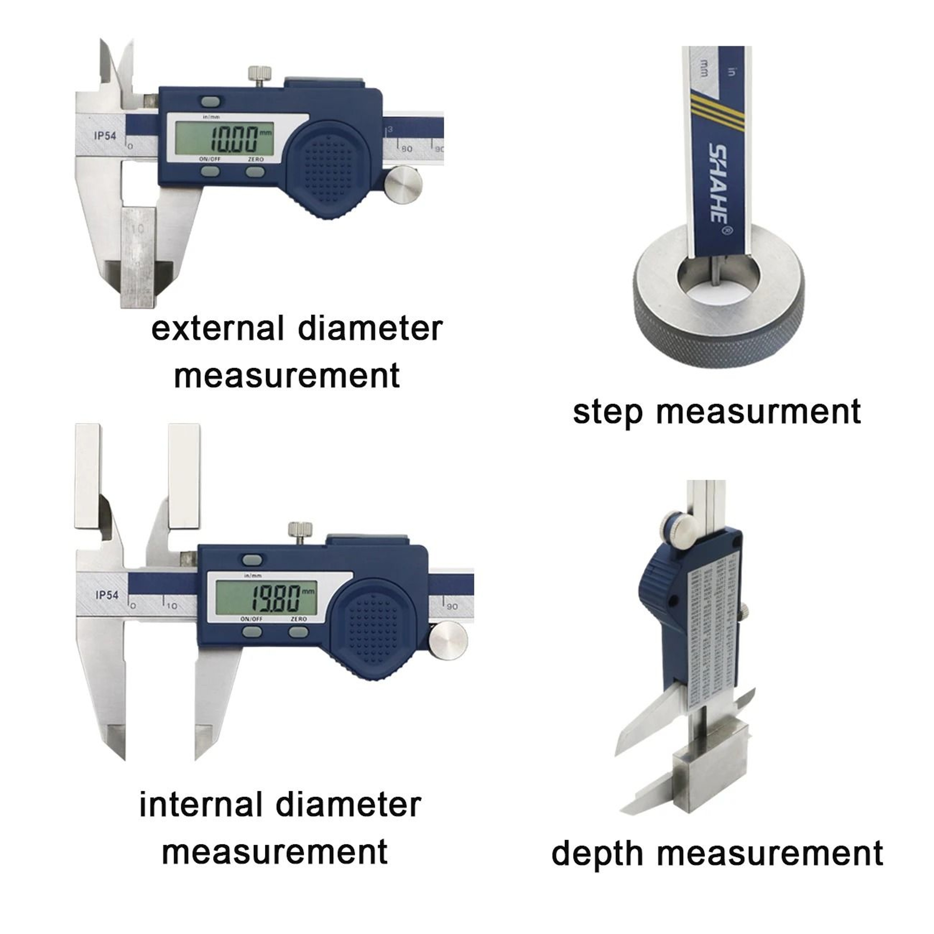 Precision Stainless Steel Digital Vernier Caliper LCD Display 14