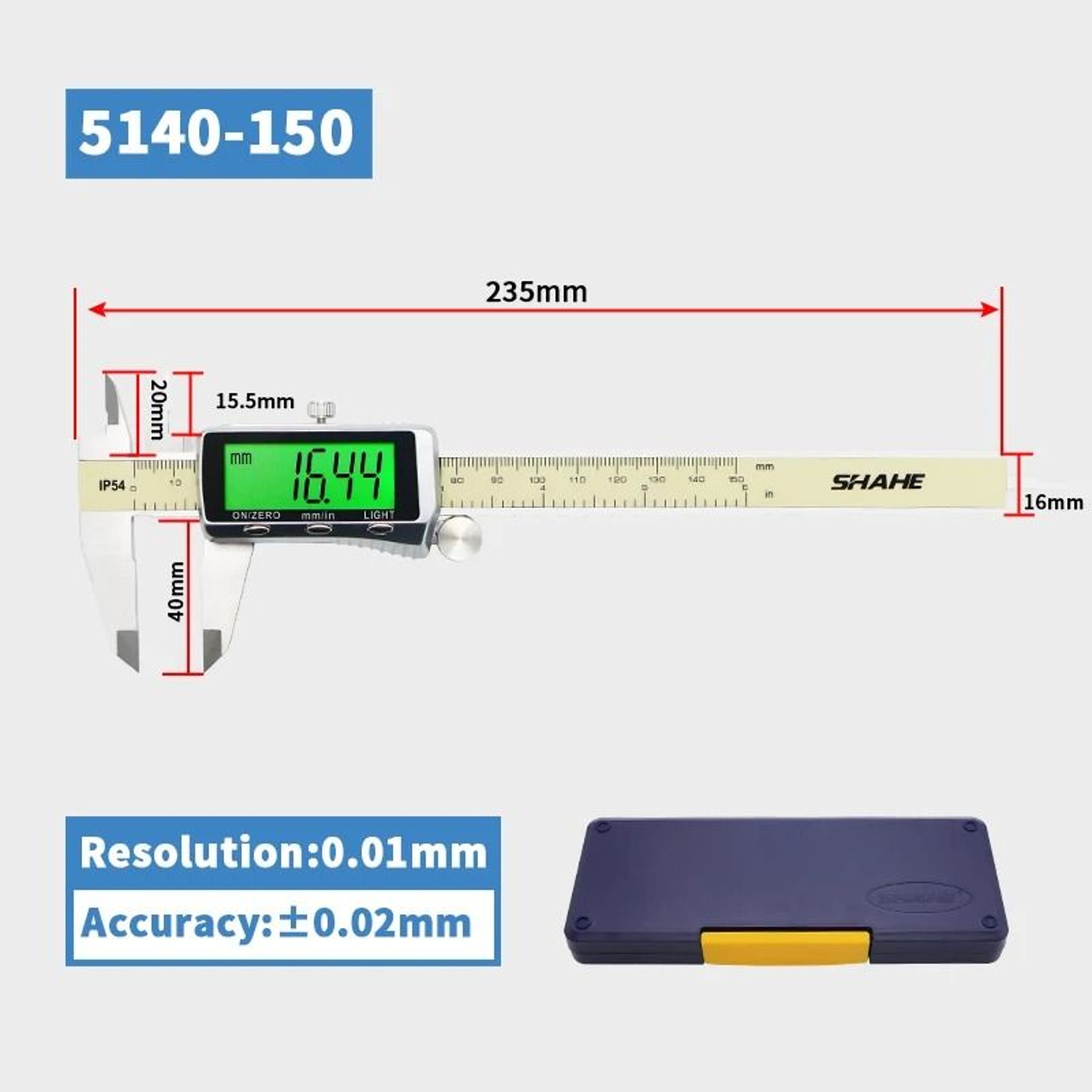 Precision IP54 Waterproof Digital Vernier Caliper With LCD Display 5