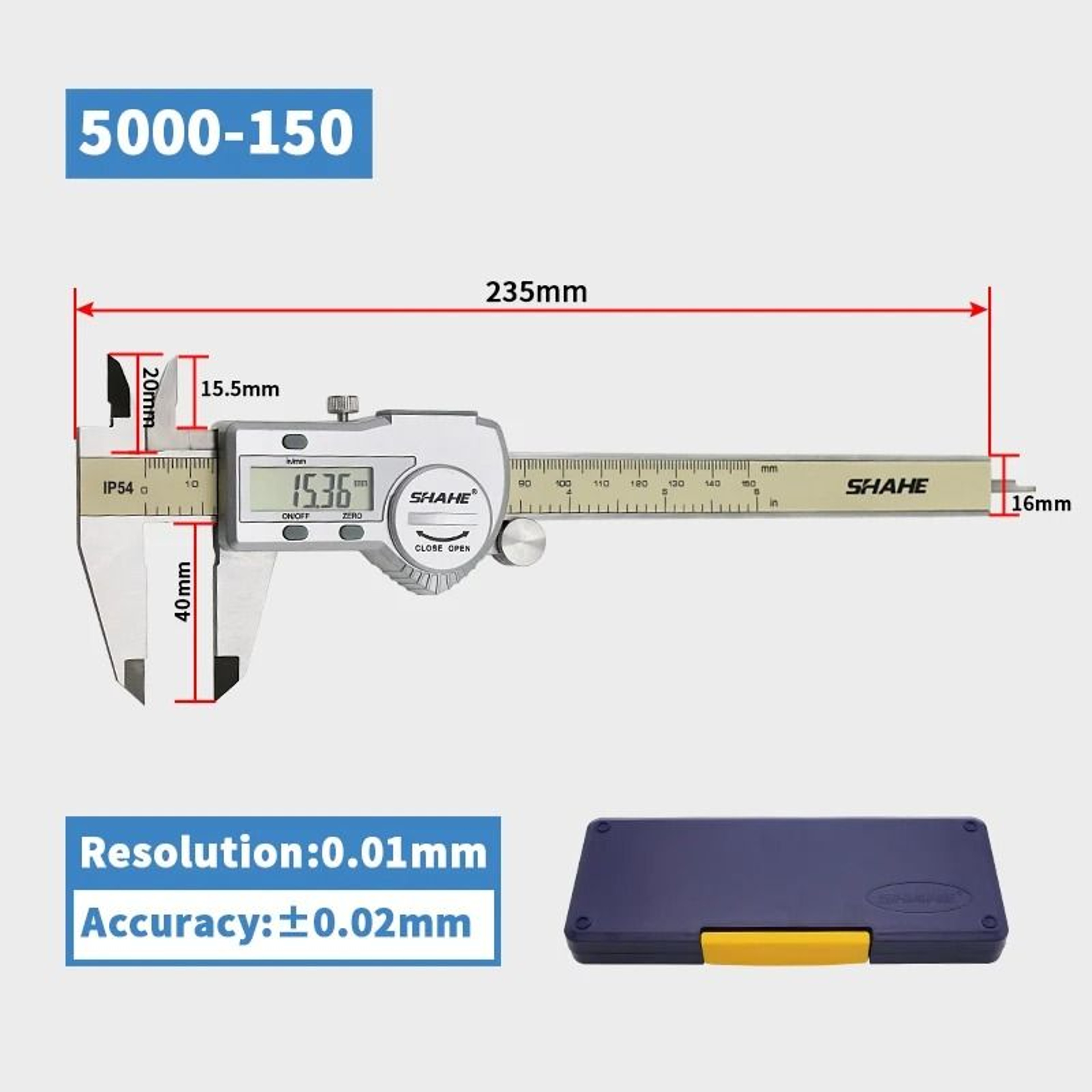 Precision IP54 Waterproof Digital Vernier Caliper With LCD Display 4
