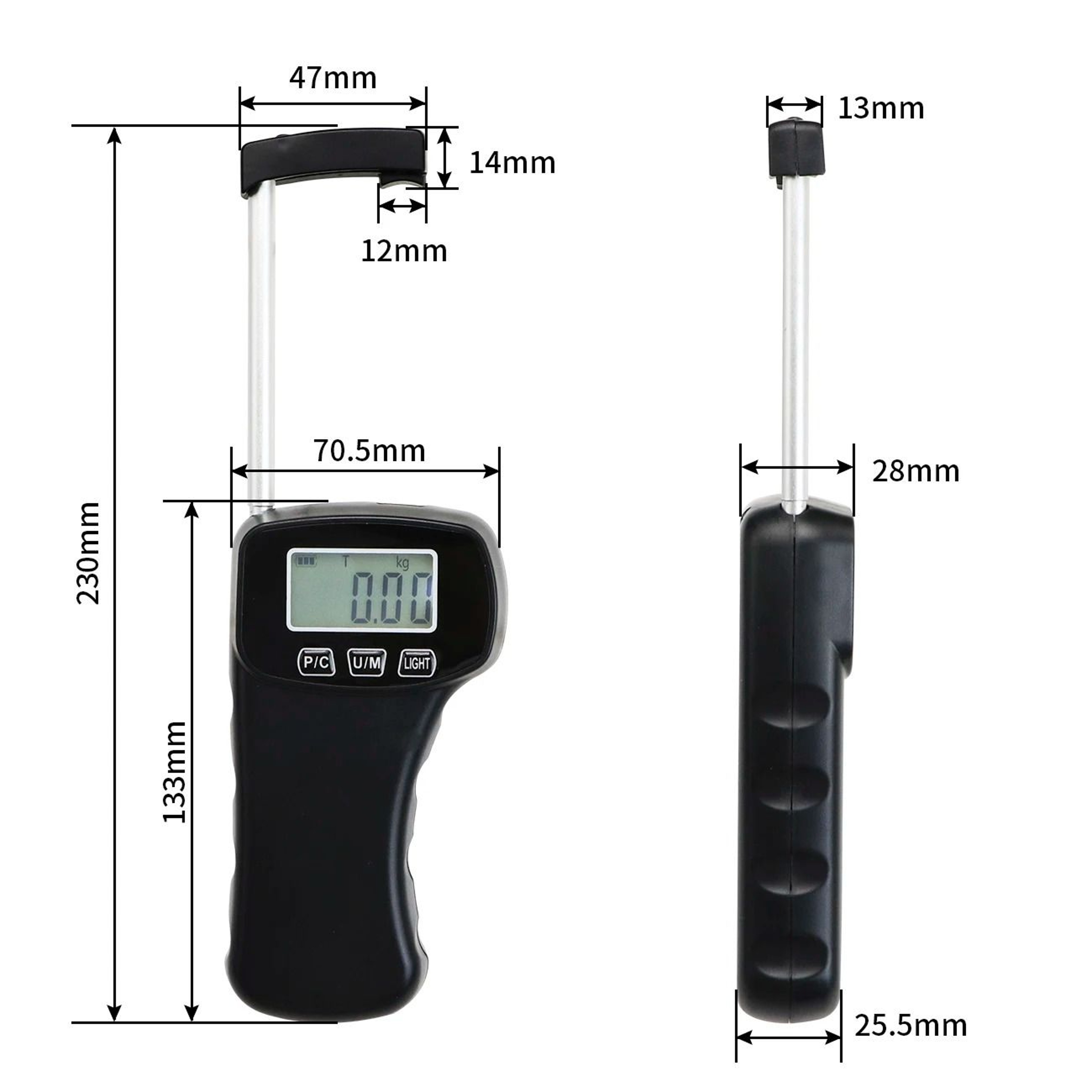 Portable Digital Force Gauge With Backlit LCD And Storage Case 2