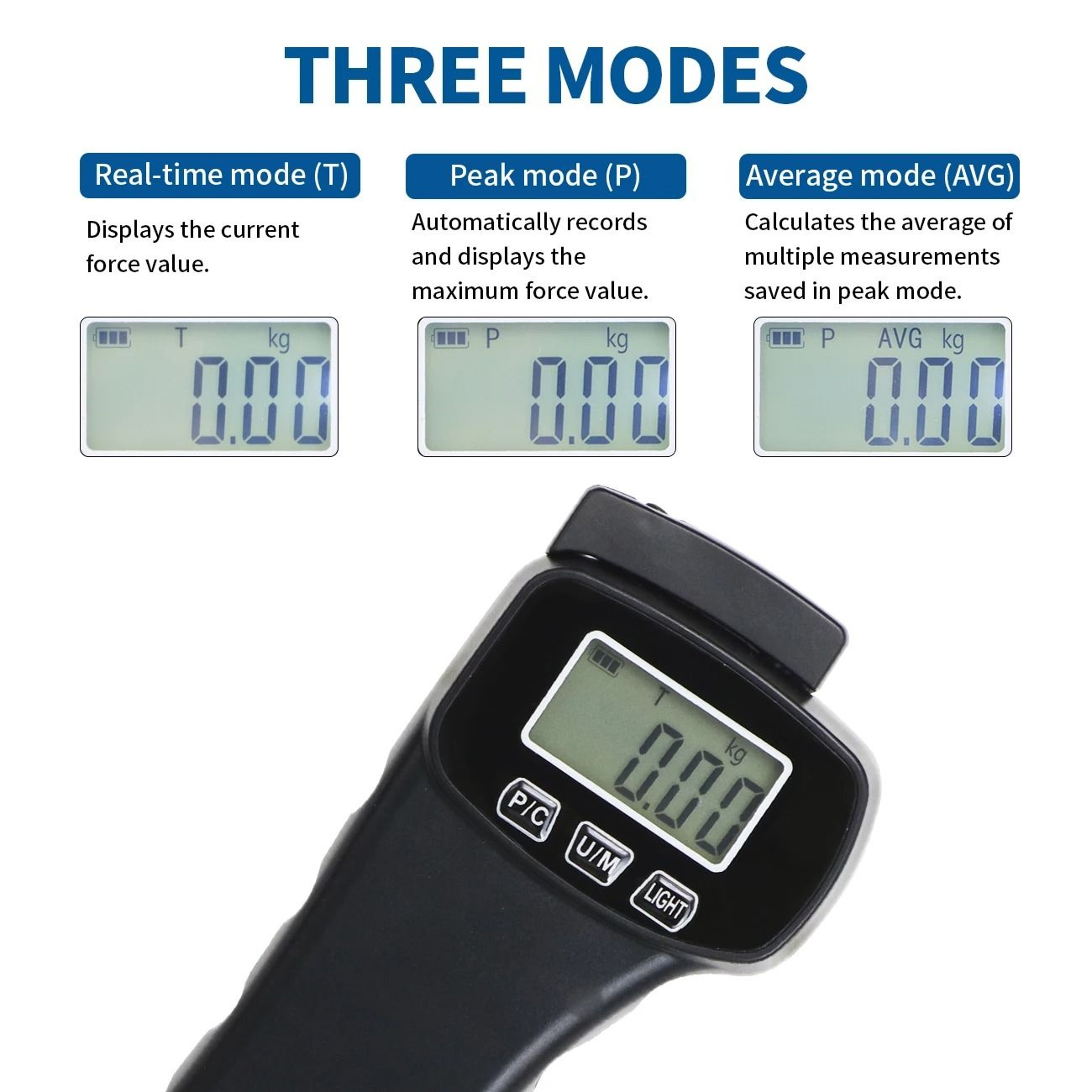 Portable Digital Force Gauge With Backlit LCD And Storage Case 4