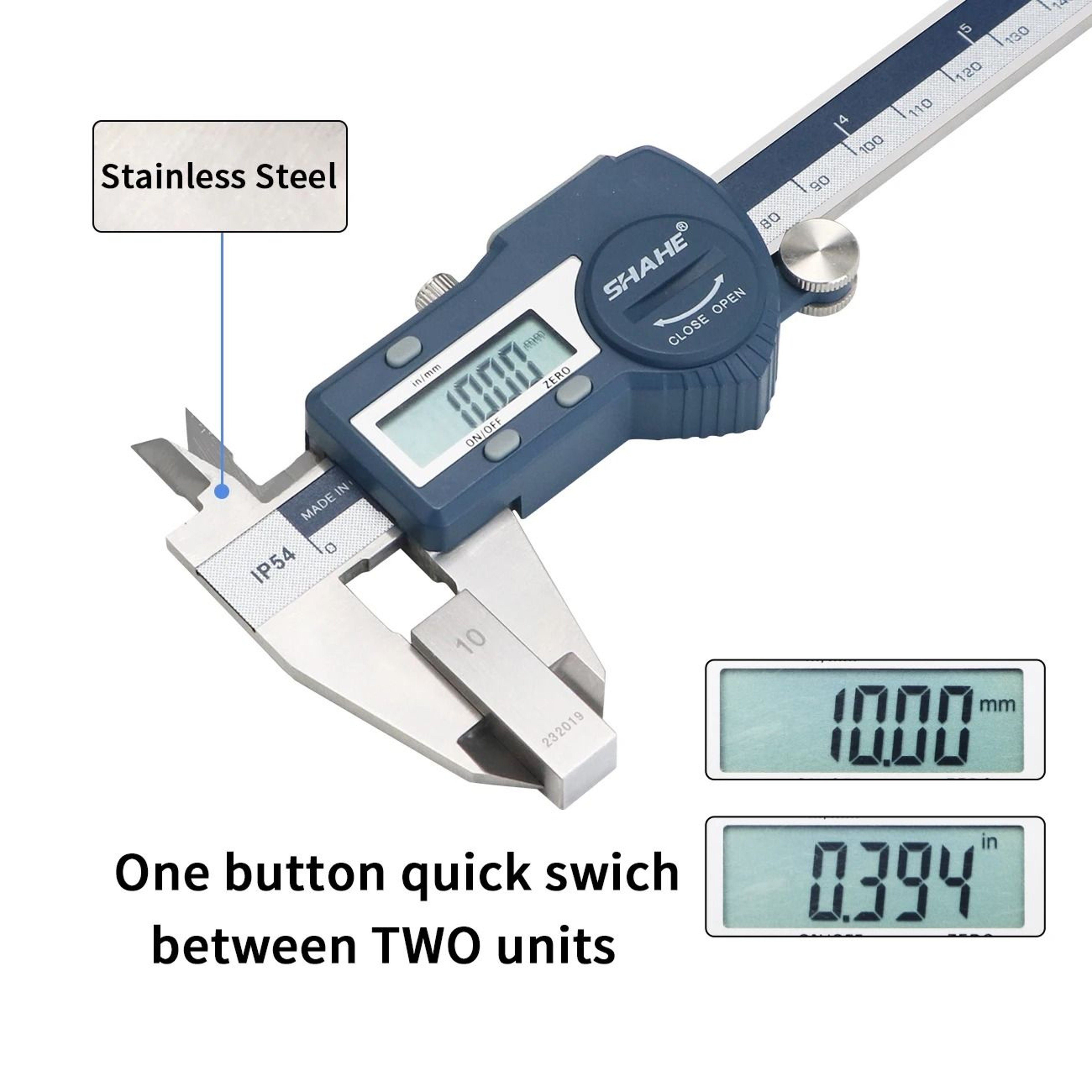 150mm Electronic Vernier Caliper With Hardened Stainless Steel Ruler 5