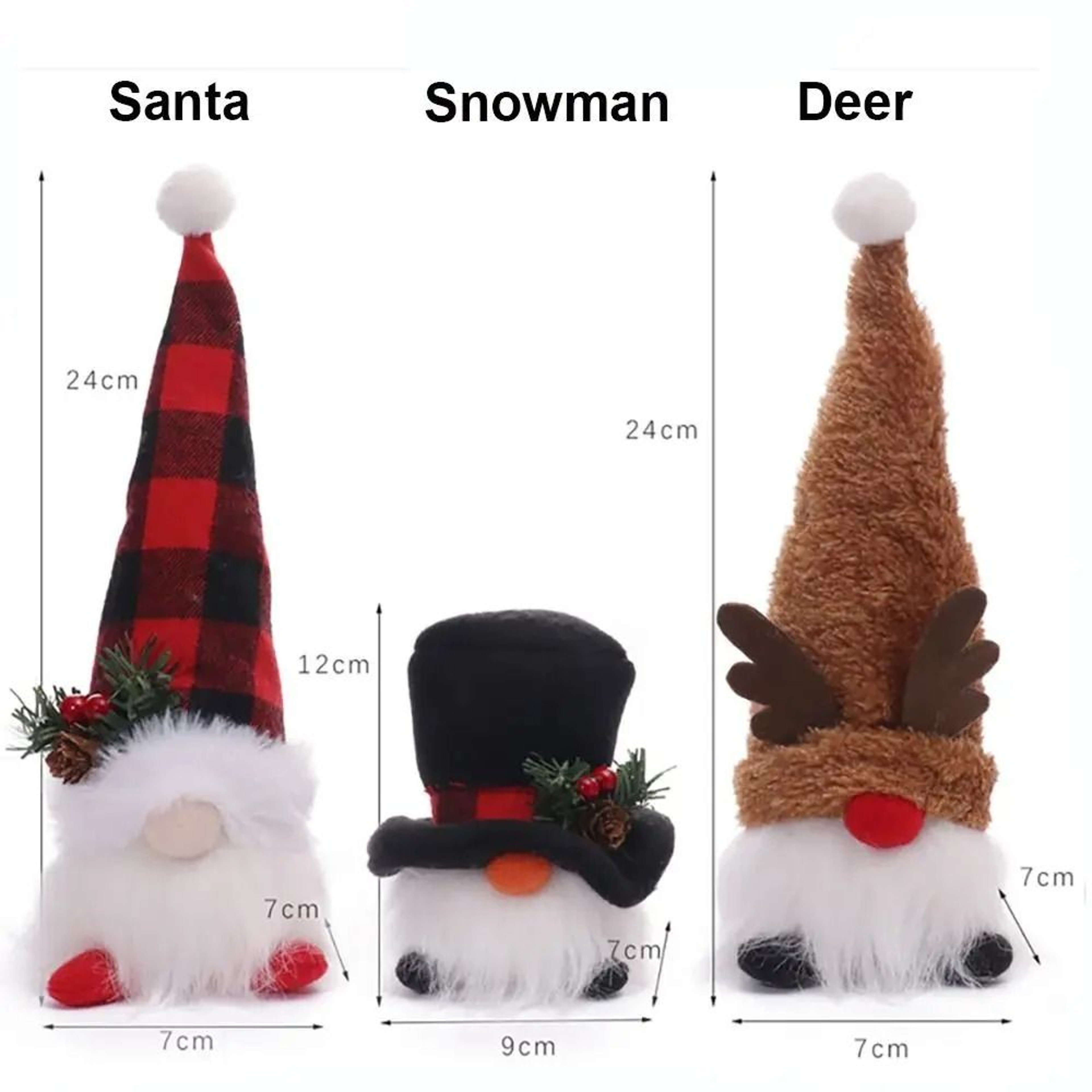 Glowing Christmas Gnome Plush Doll With LED Light And Festive Santa Design 4