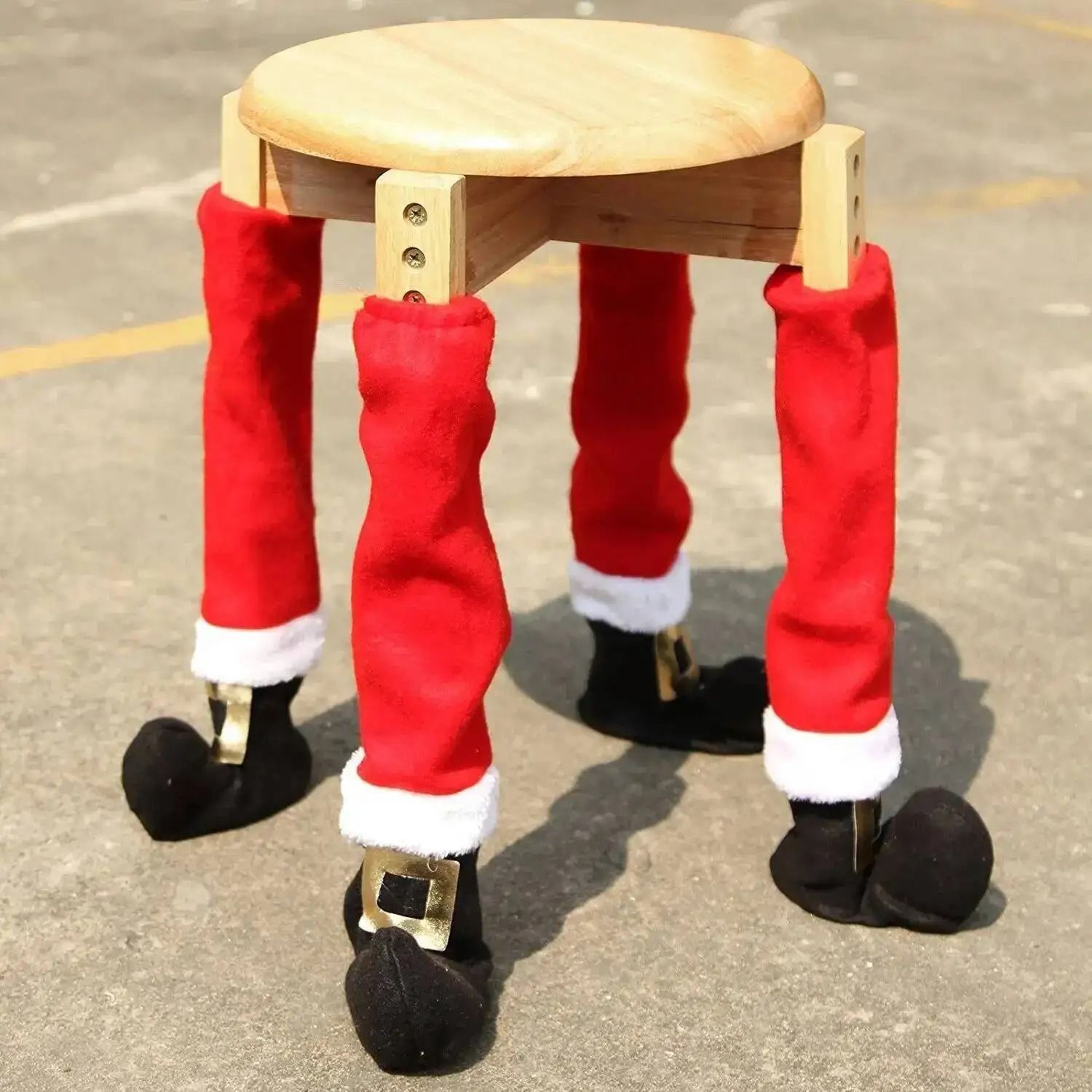 Festive Christmas Chair Leg Socks And Table Feet Protectors 6