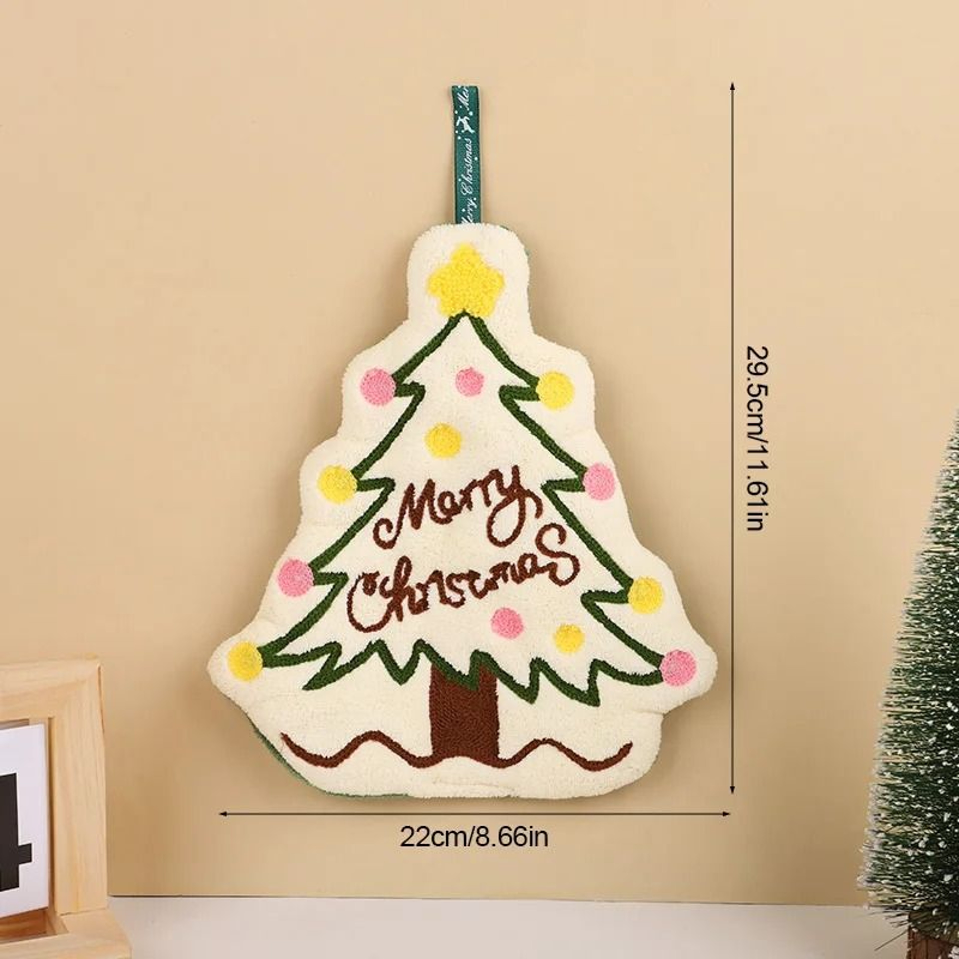Cute Christmas Coral Fleece Hand Towel With Gingerbread And Snowman Designs 2