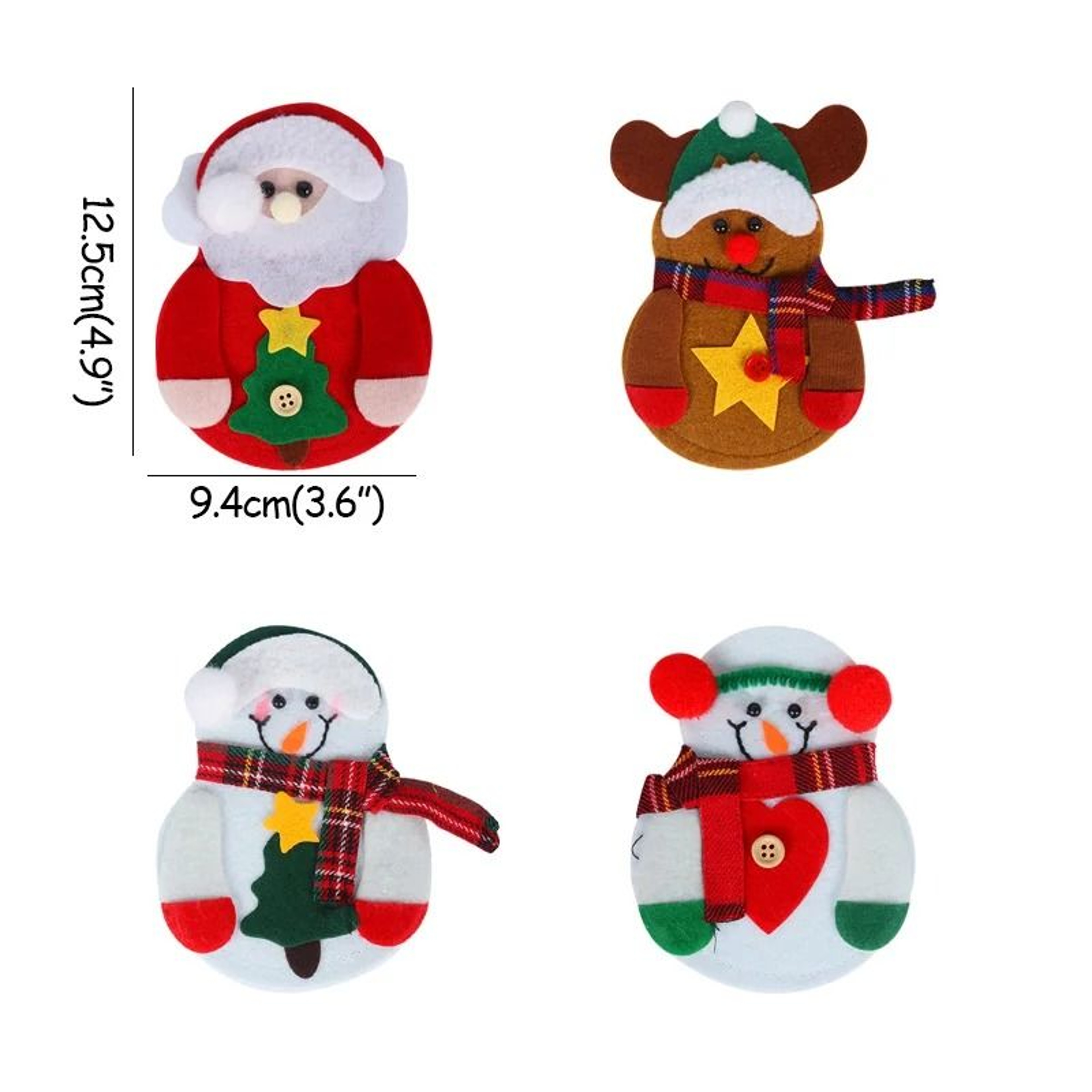 Festive Christmas Cutlery Holder Bags For Holiday Dinner Table Decor 1
