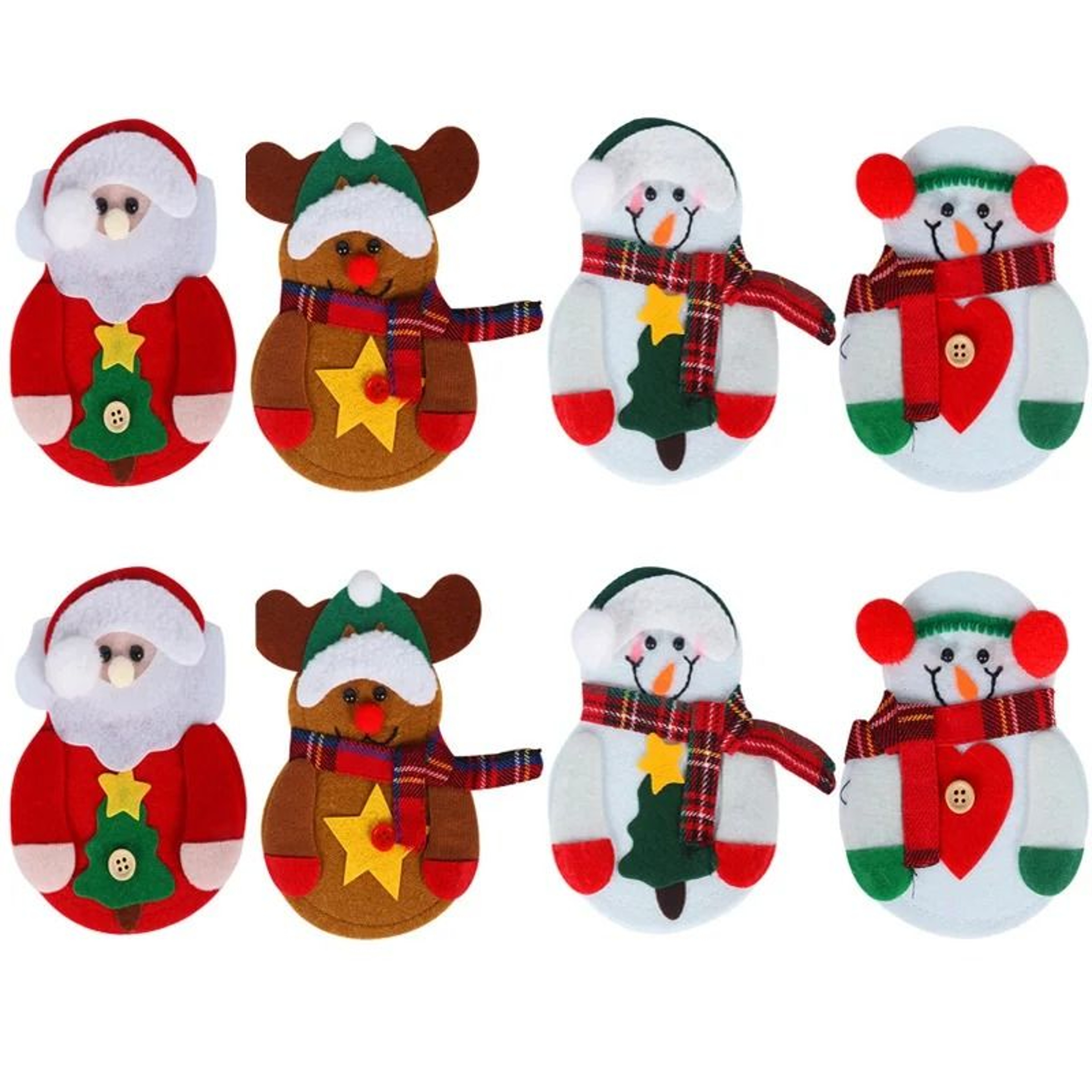 Festive Christmas Cutlery Holder Bags For Holiday Dinner Table Decor 2