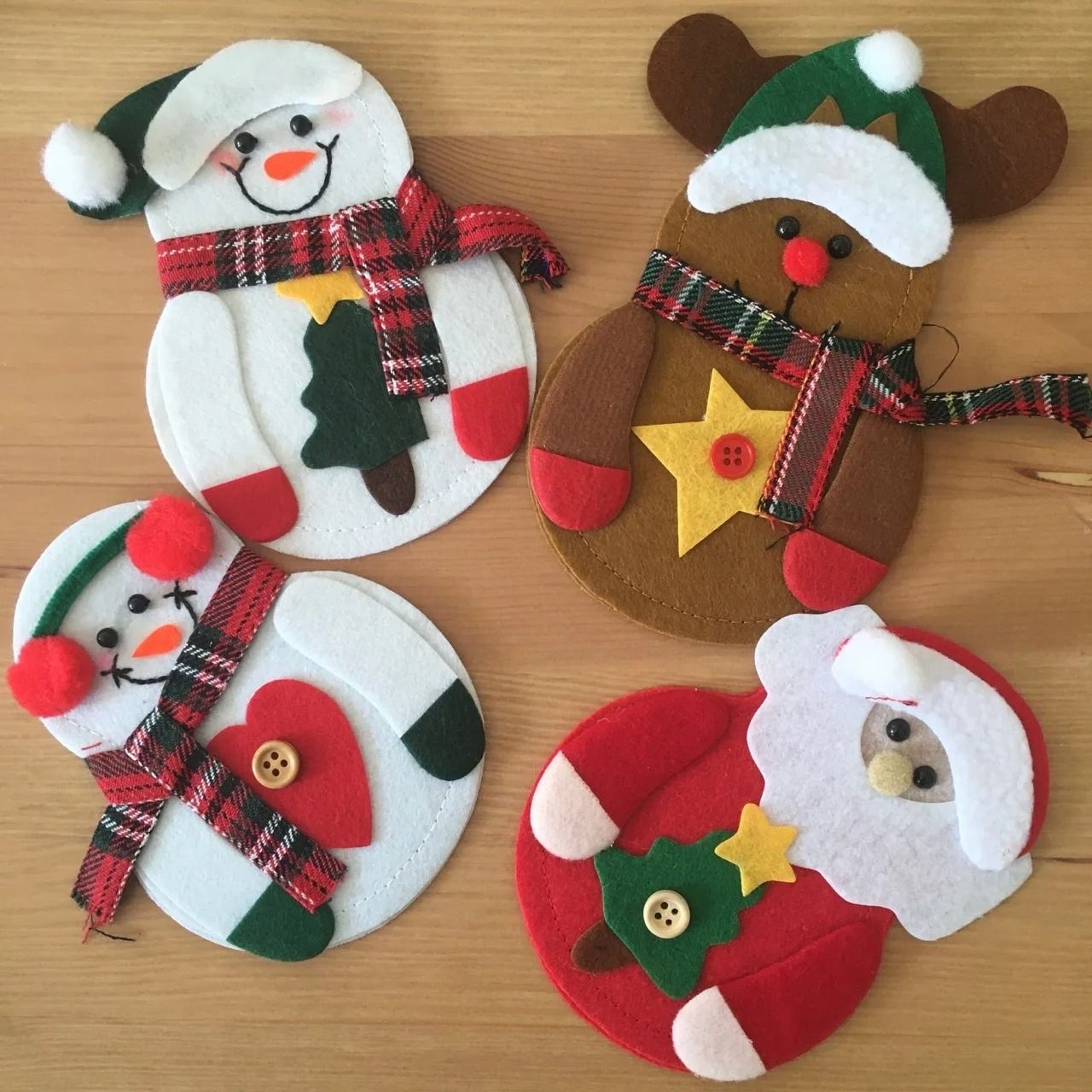 Festive Christmas Cutlery Holder Bags For Holiday Dinner Table Decor 6