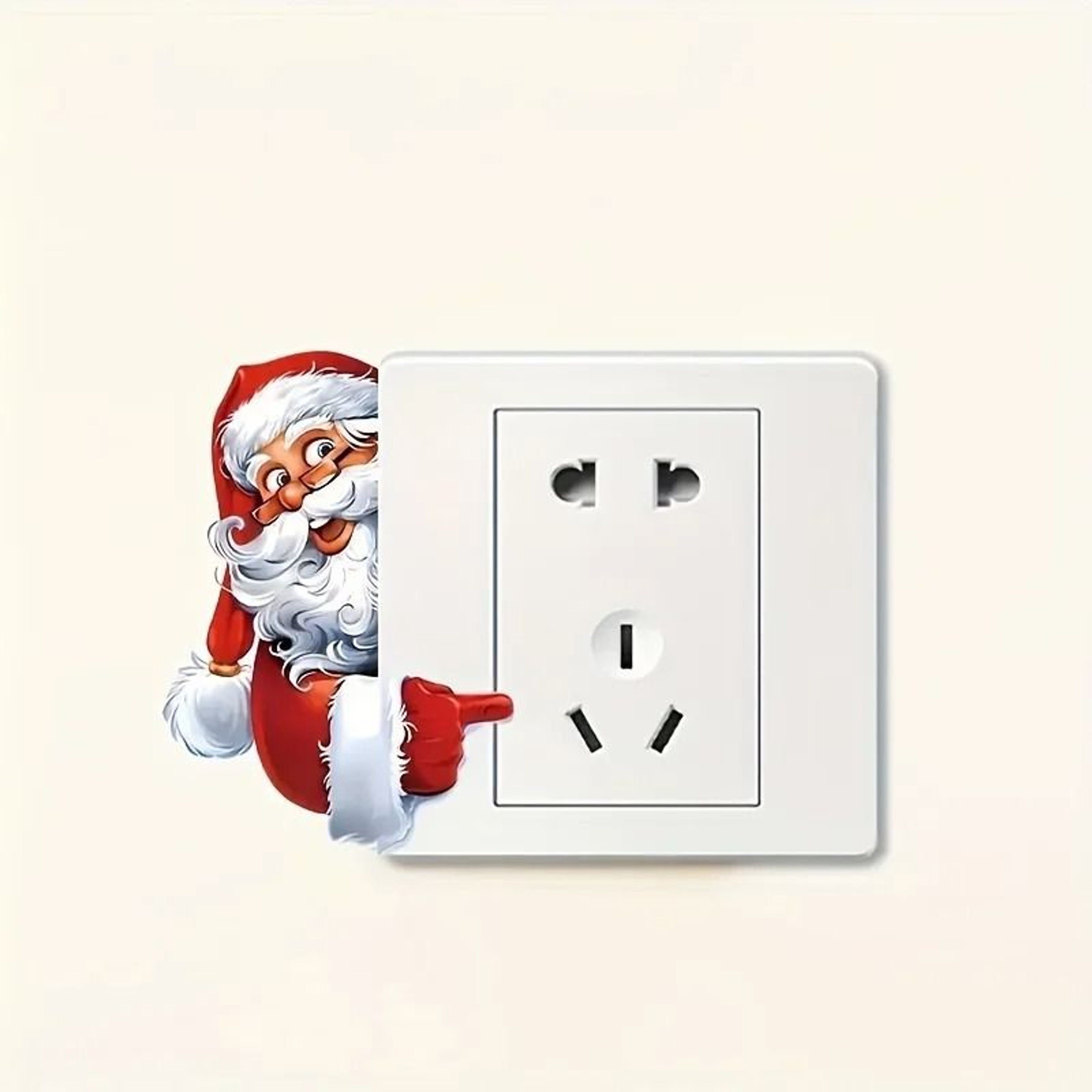 Cute Santa And Snowman Christmas Light Switch Wall Stickers 4