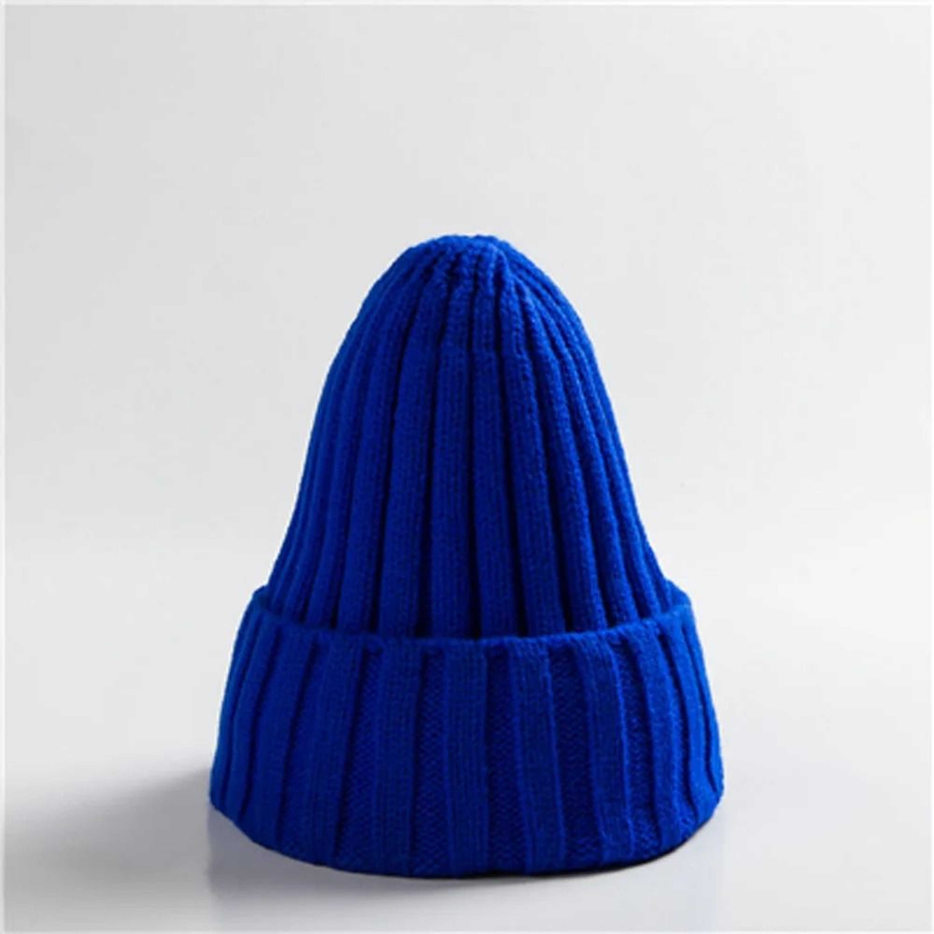 Cozy Unisex Rolled Edge Knit Beanie Hat For Winter Warmth 11