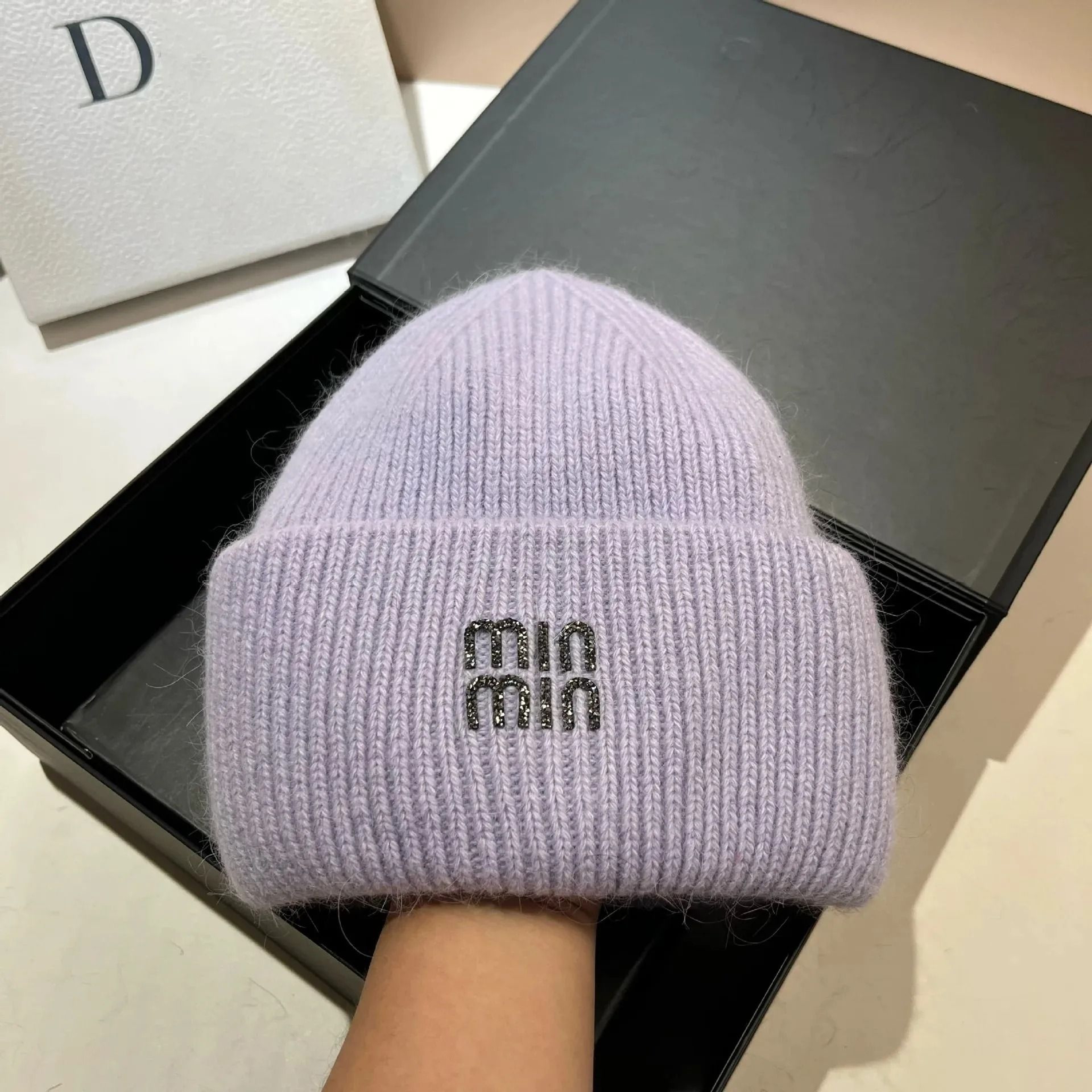 Cozy Korean Style Double Rolled Brim Knit Beanie For Winter Warmth 1