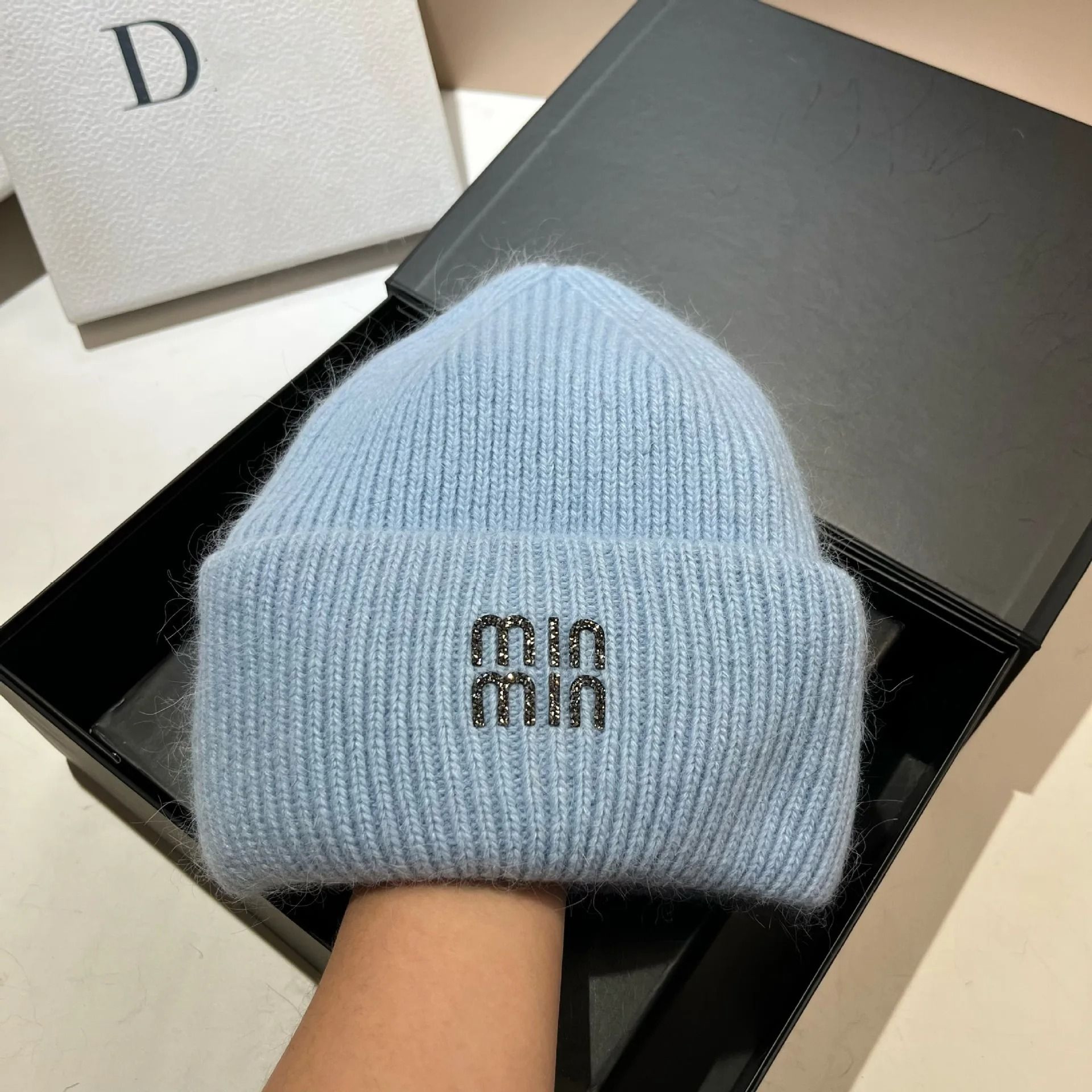 Cozy Korean Style Double Rolled Brim Knit Beanie For Winter Warmth 13