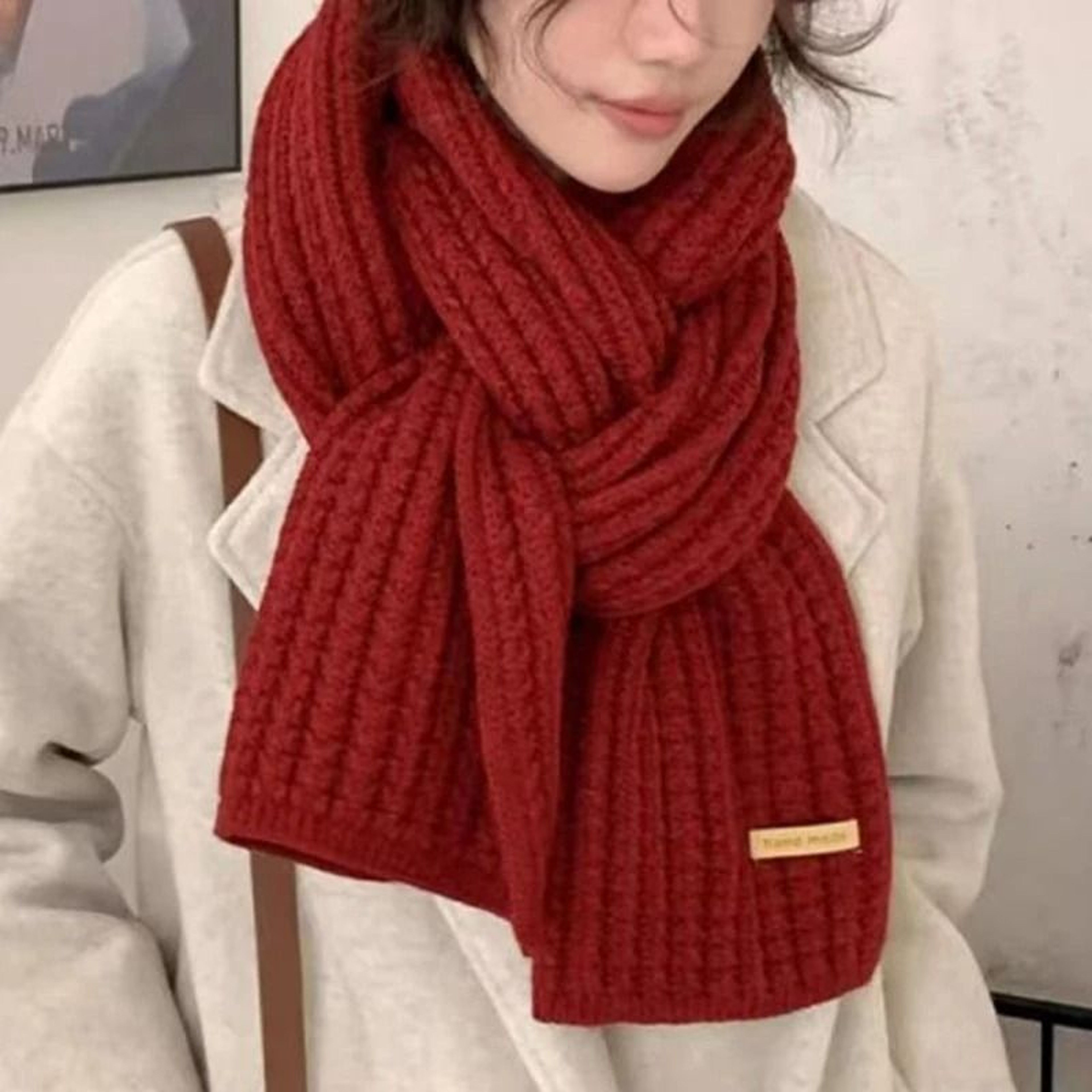 Cozy Chunky Cable Knit Winter Scarf For Men And Women 10