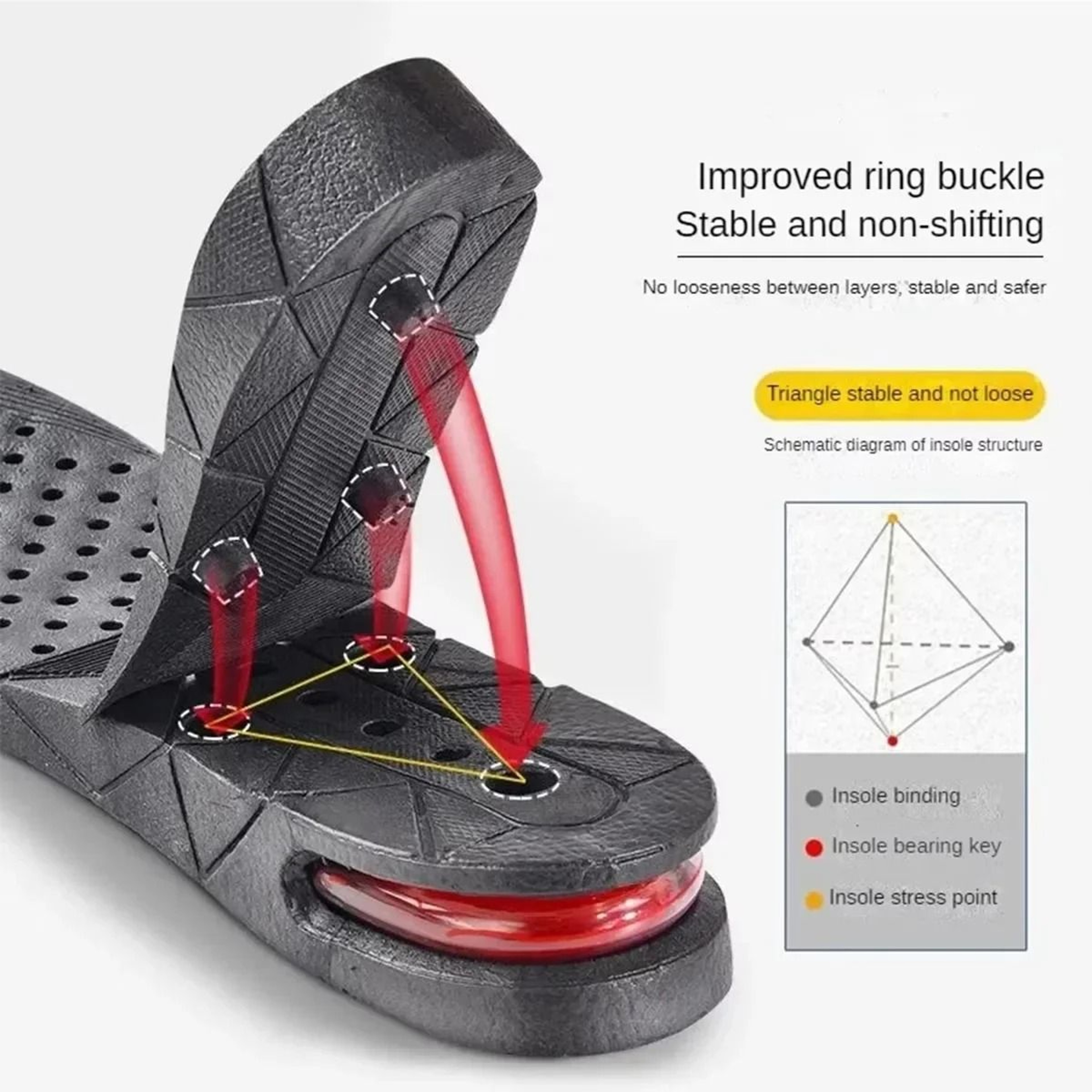 Adjustable Height Increase Insoles With Air Cushion 0