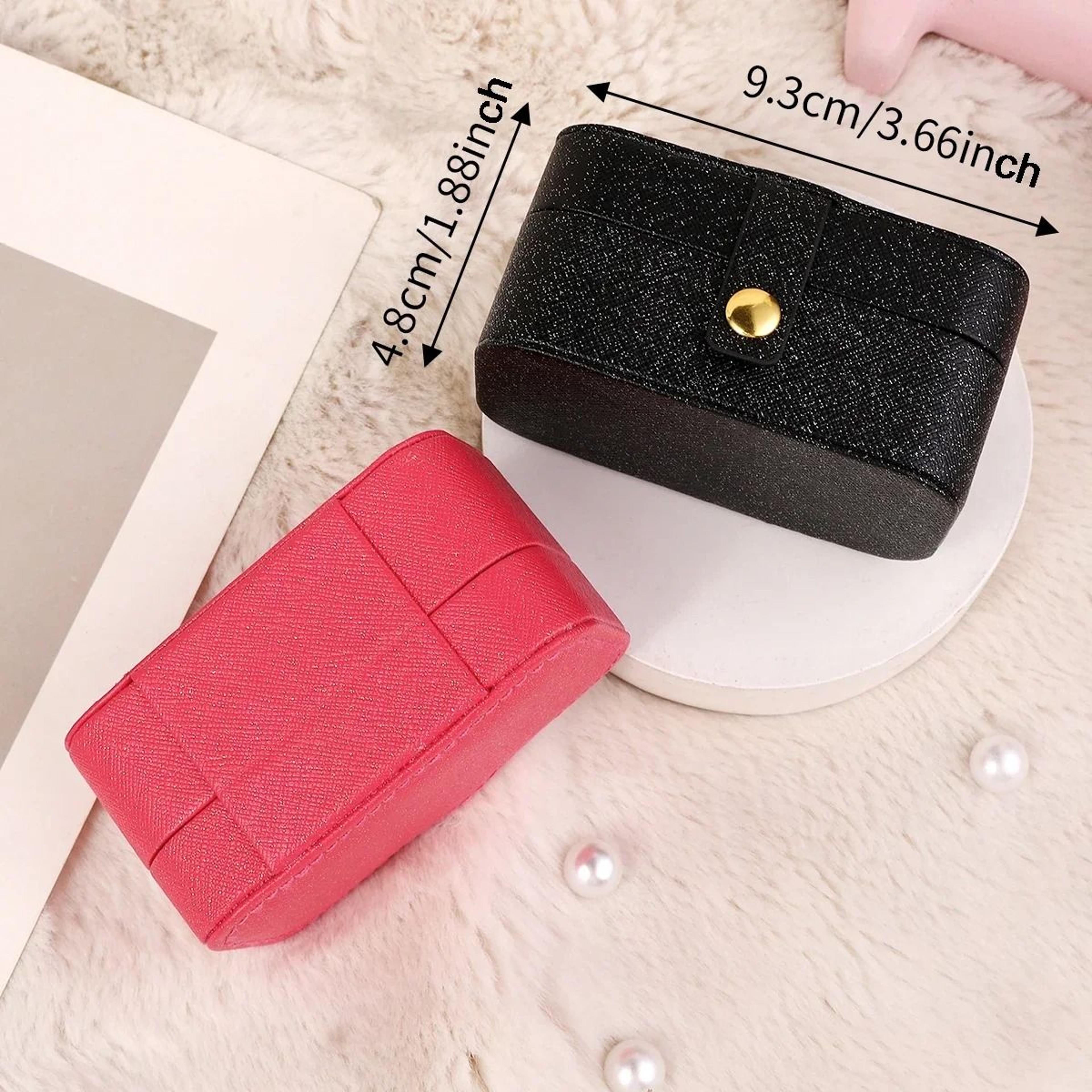 Portable Travel Jewelry Organizer Box With Leather Finish 9