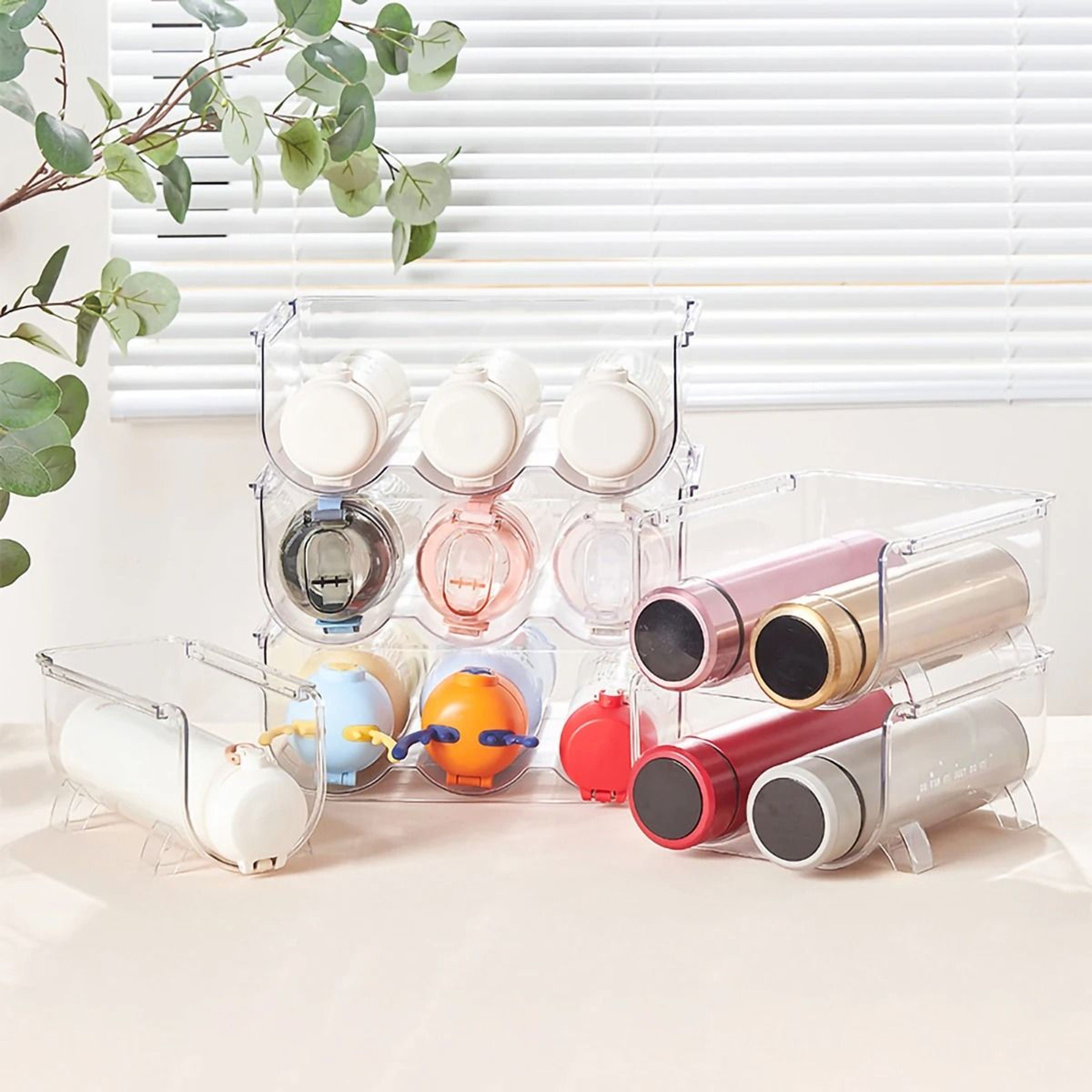 Transparent Stackable Mug Storage Rack Space Saving Cup And Bottle Organizer 2