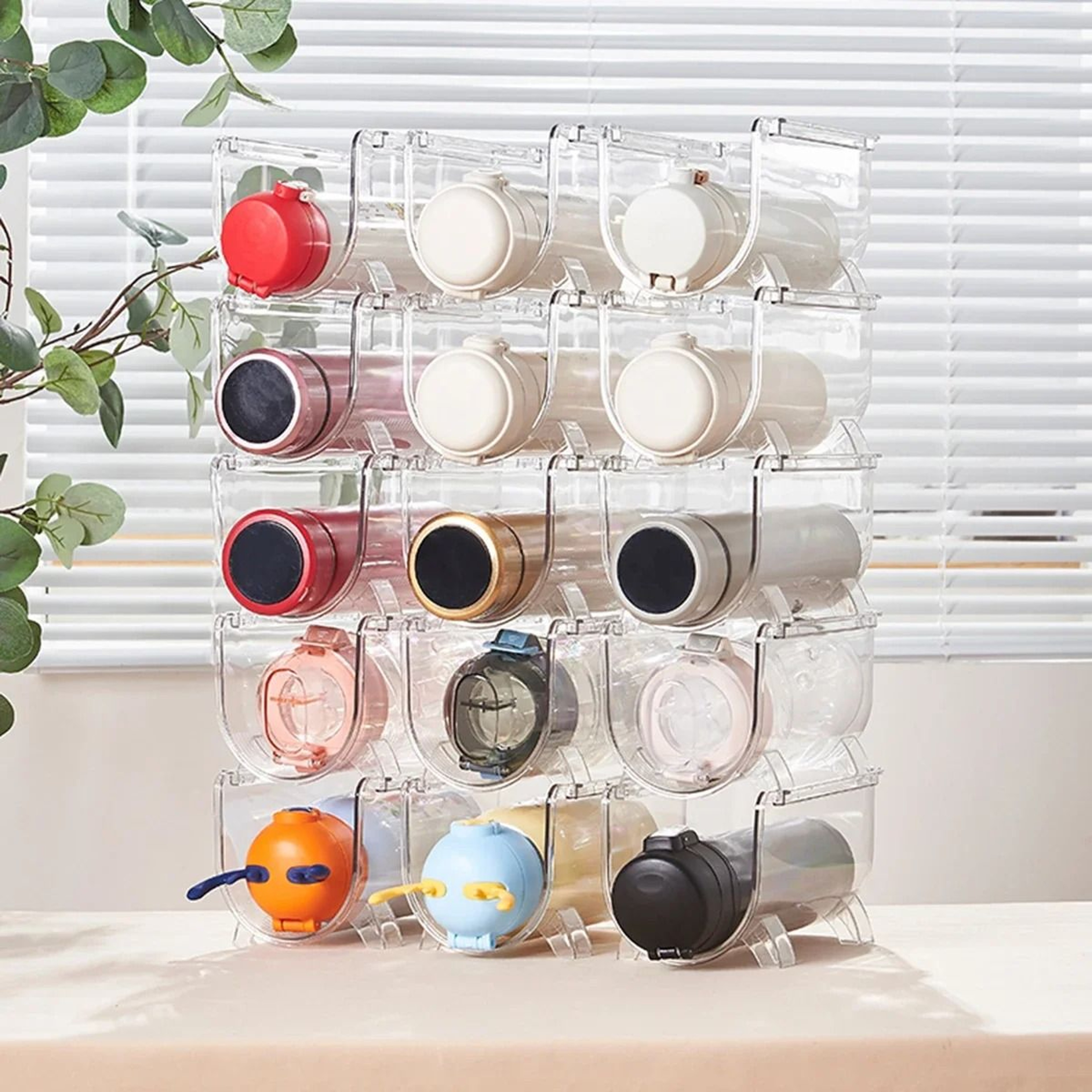 Transparent Stackable Mug Storage Rack Space Saving Cup And Bottle Organizer 4