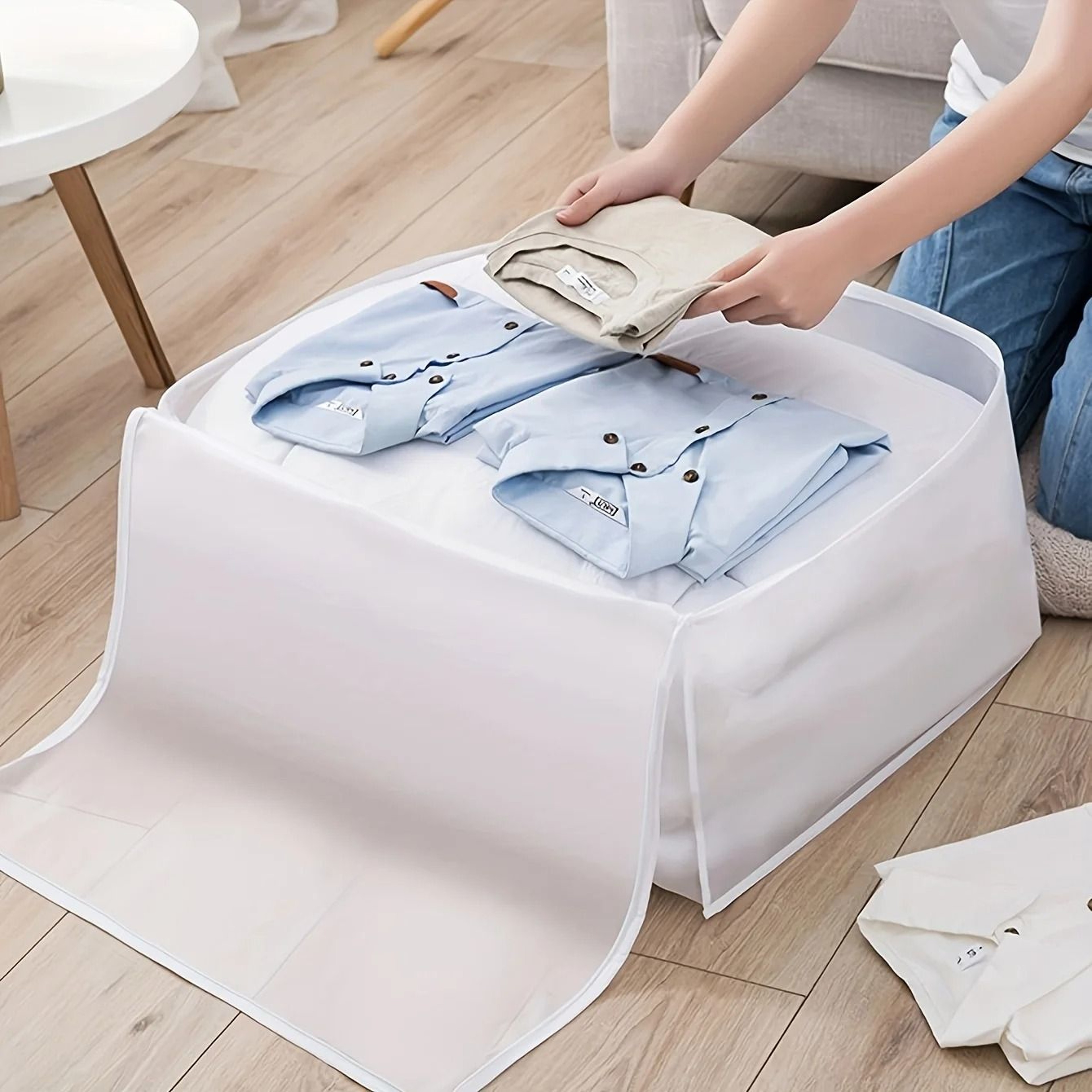 Large Zippered Storage Bag For Clothes Bedding Blankets And Closet Organization 2