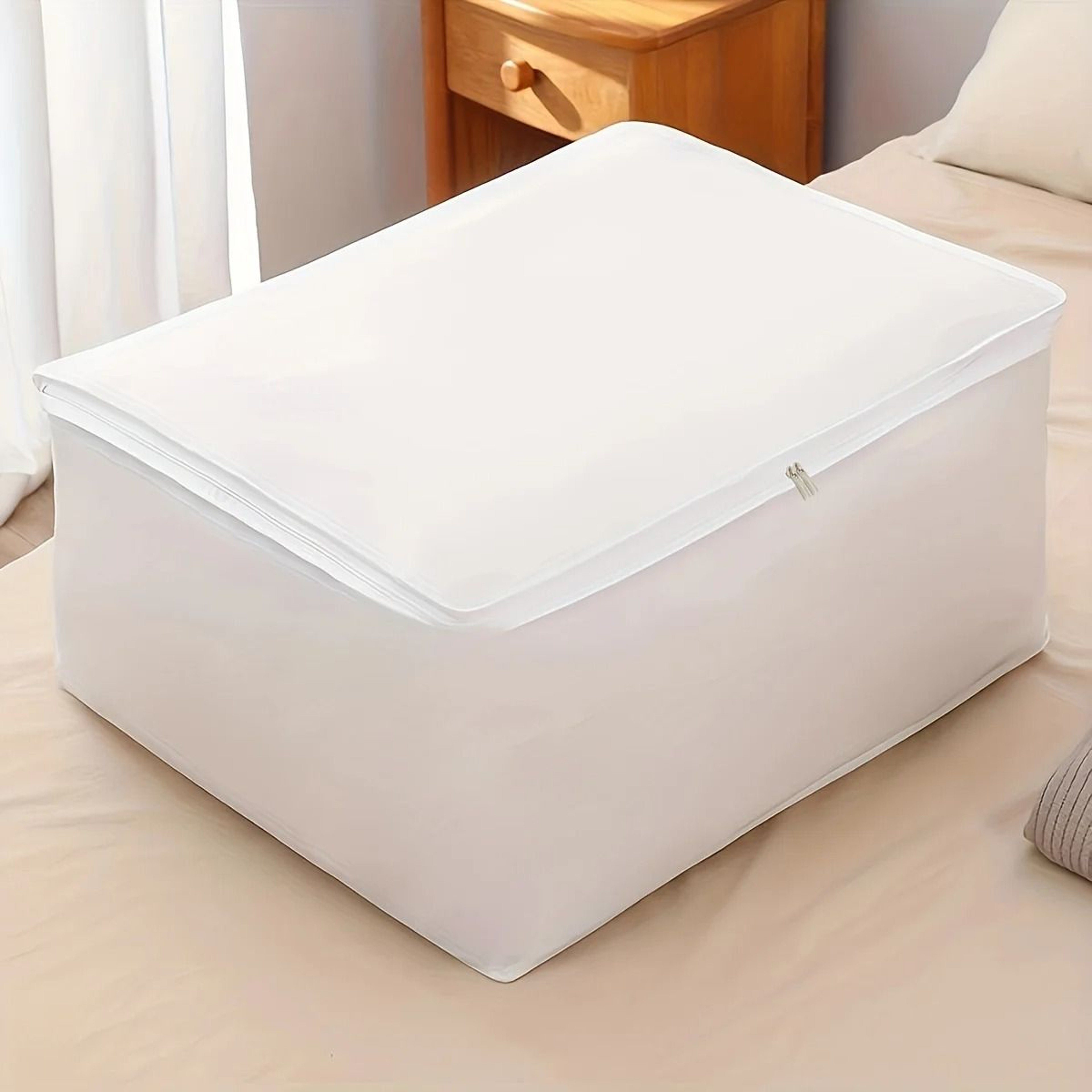 Large Zippered Storage Bag For Clothes Bedding Blankets And Closet Organization 0