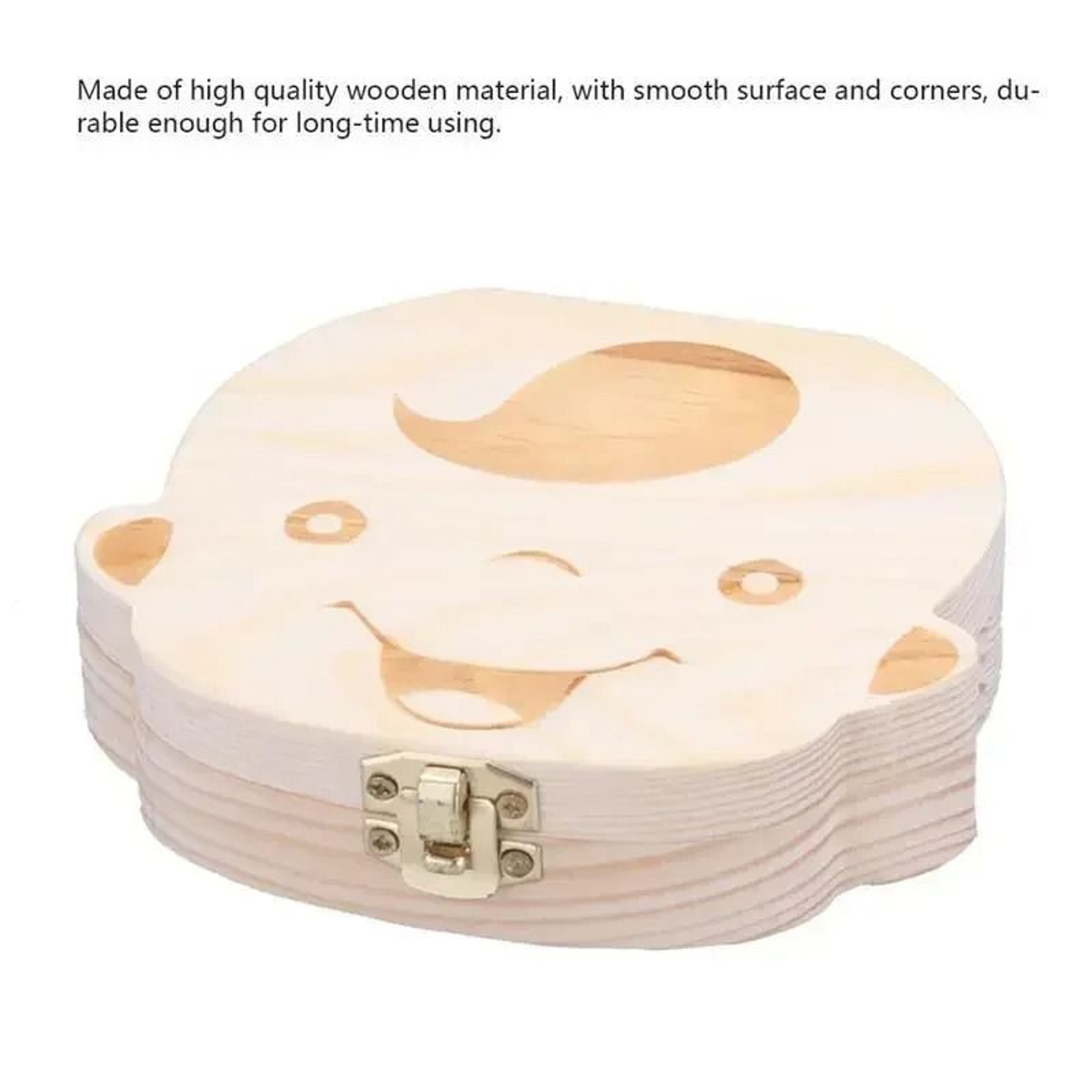 Wooden Baby Tooth Keepsake Box Childhood Memory Organizer For Boys Girls 6
